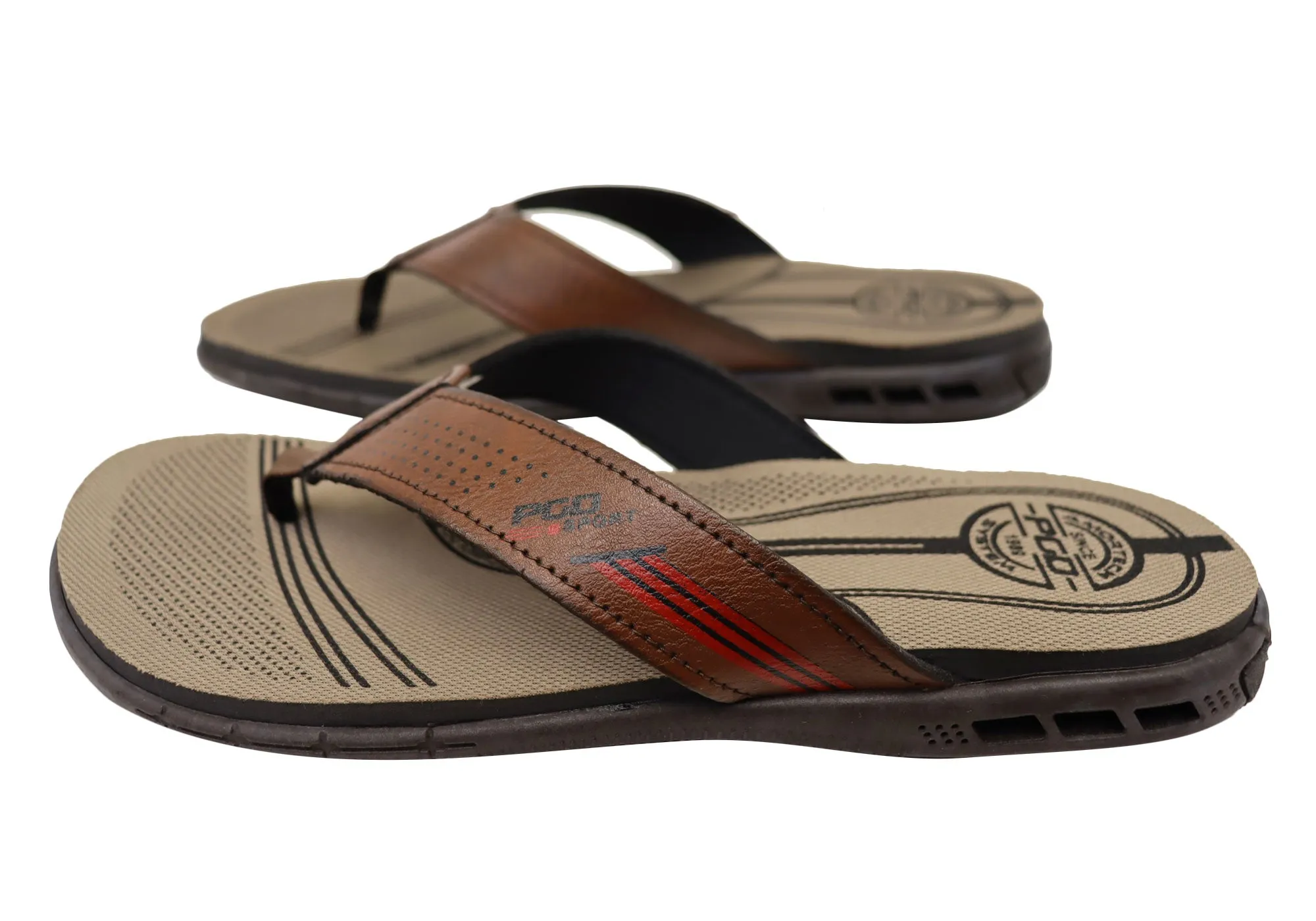 Pegada Dakar Mens Comfortable Thongs Sandals Made In Brazil Pegada Shoes