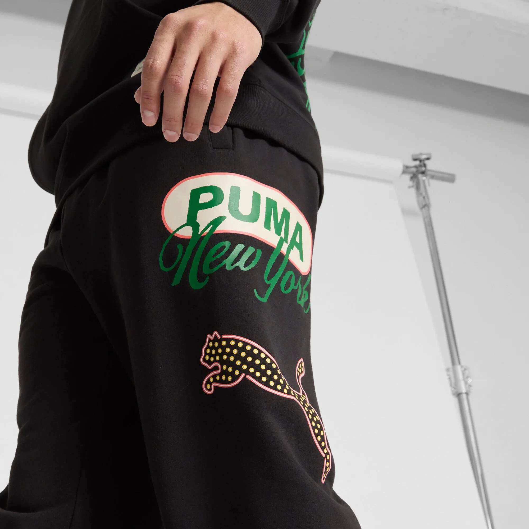 PUMA Men's Wardrobe Essentials Bright Lights NYC Flagship Sweatpants