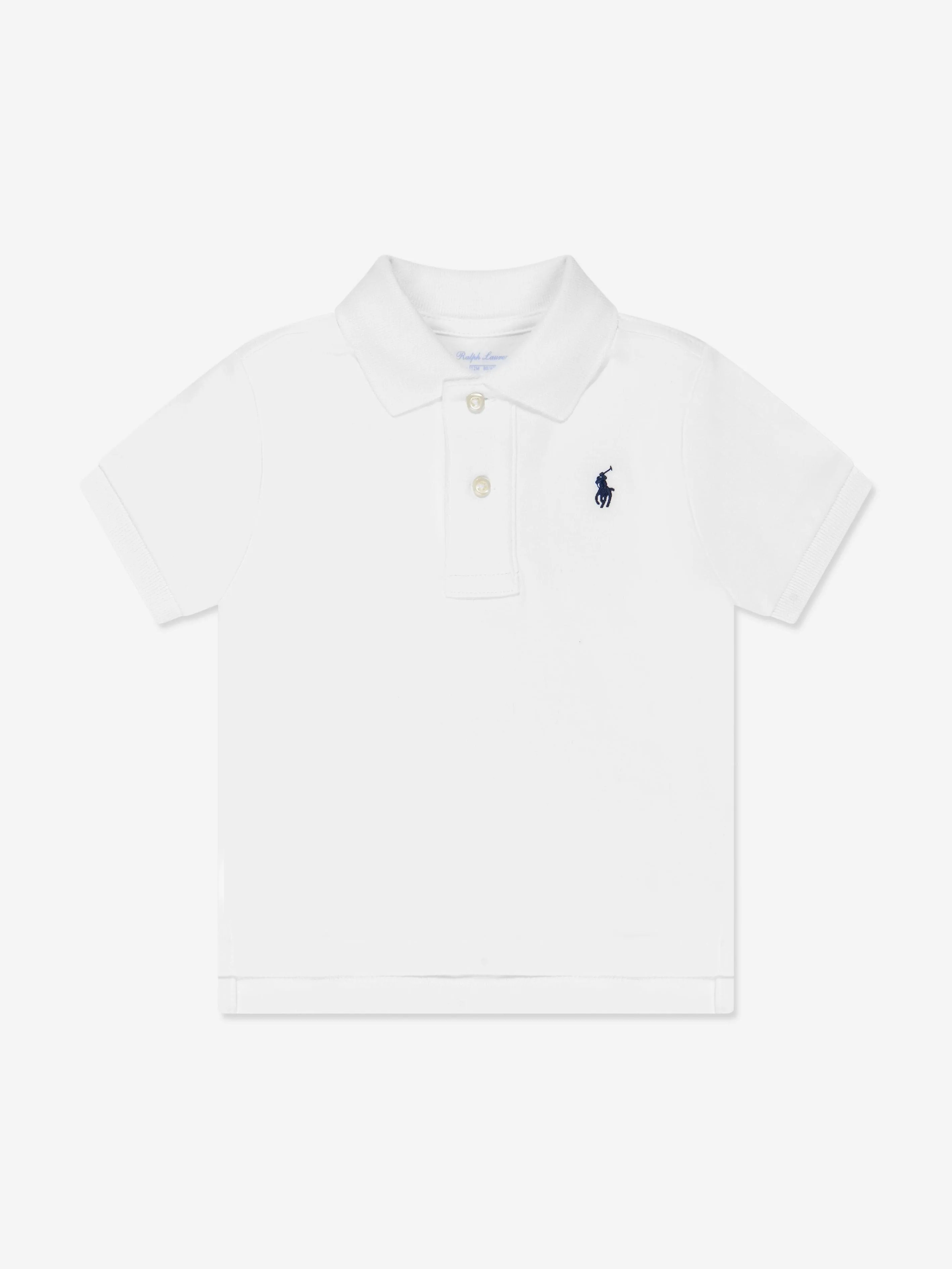 Ralph Lauren Baby Boys Logo Polo Shirt in White