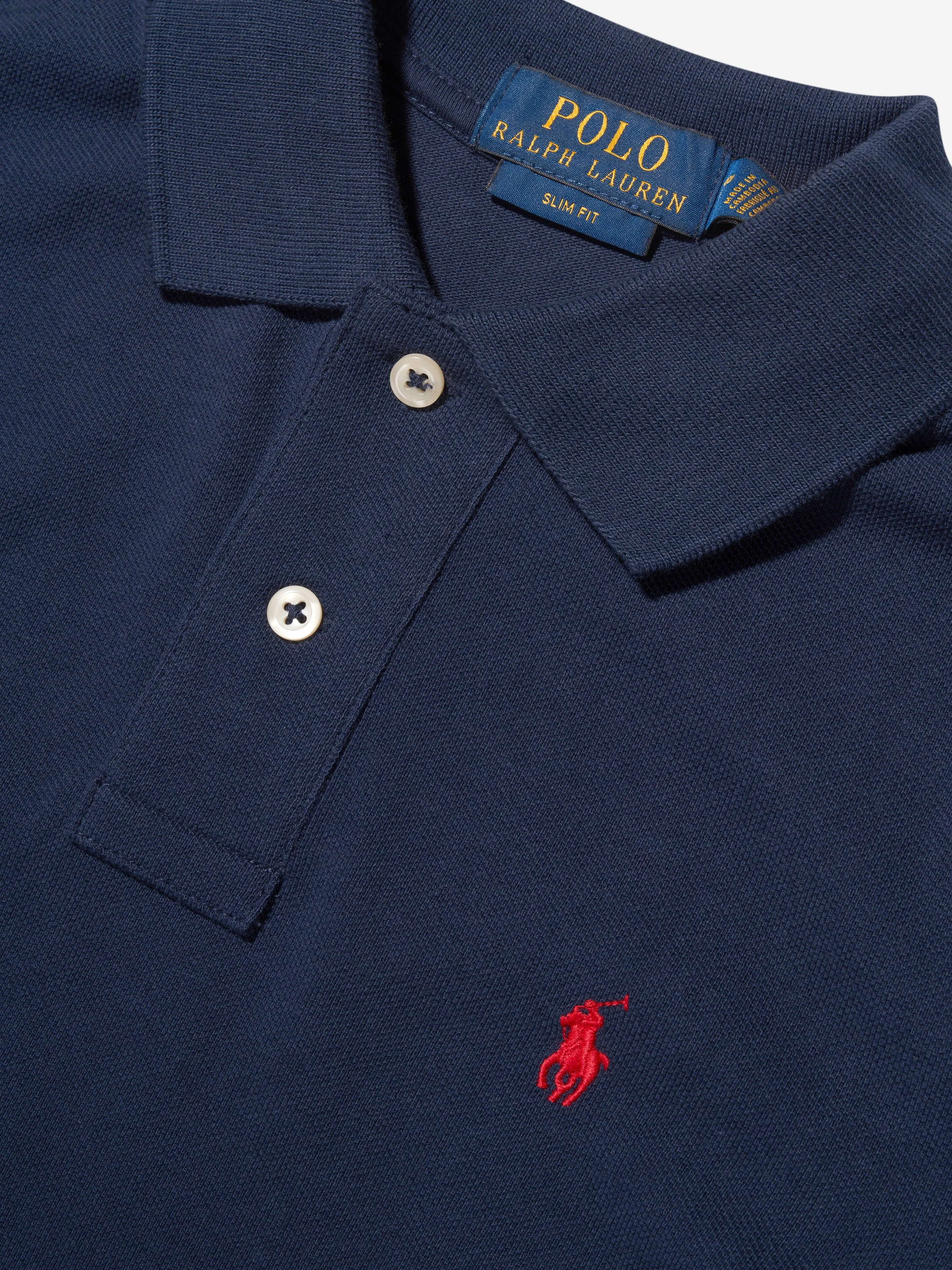 Ralph Lauren Boys Custom Fit Polo Shirt in Navy
