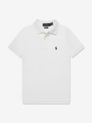 Ralph Lauren Boys Custom Fit Polo Shirt in White