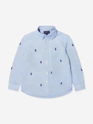 Ralph Lauren Boys Logo Shirt in Blue