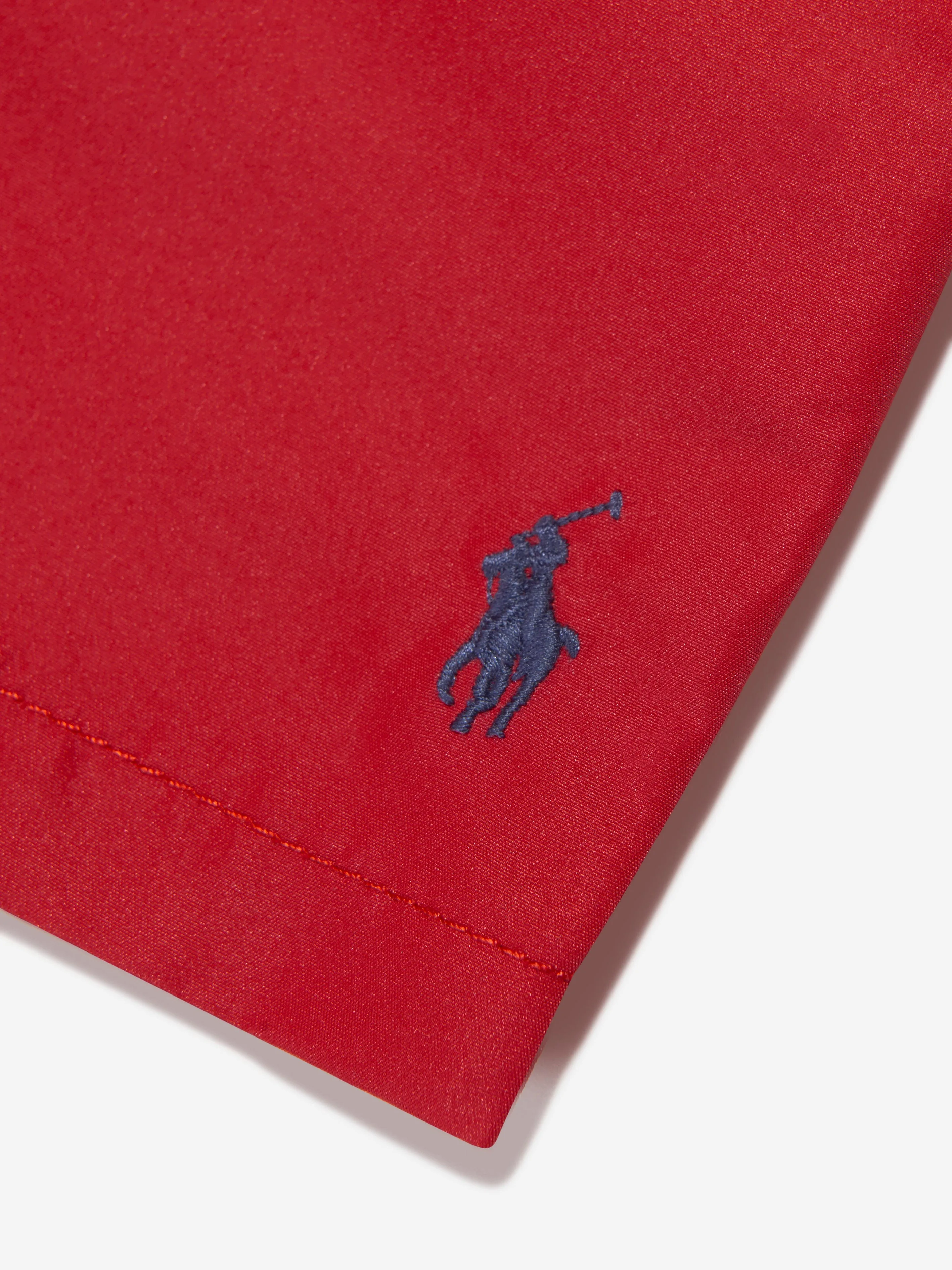 Ralph Lauren Boys Logo Swim Shorts in Red