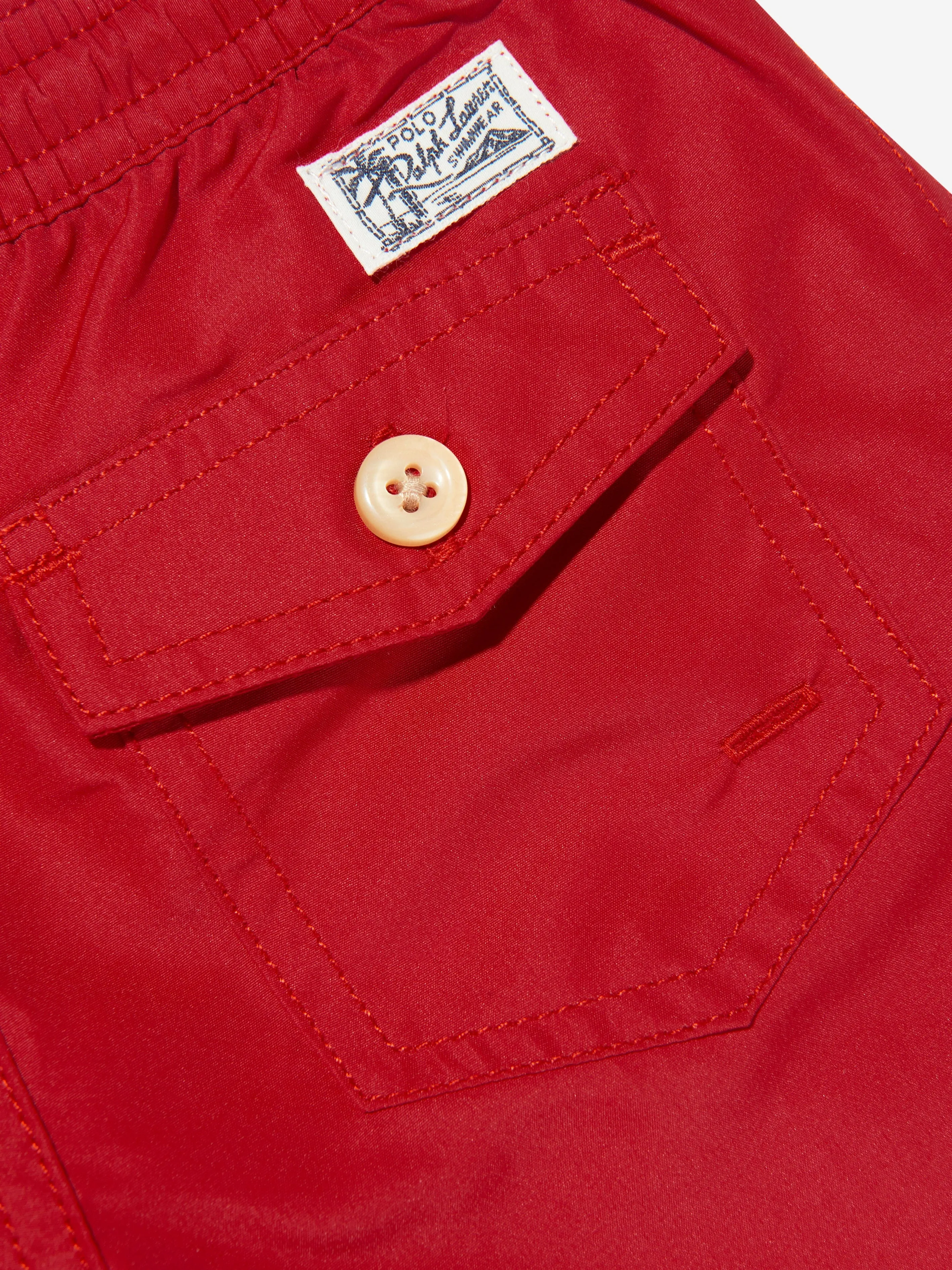 Ralph Lauren Boys Logo Swim Shorts in Red