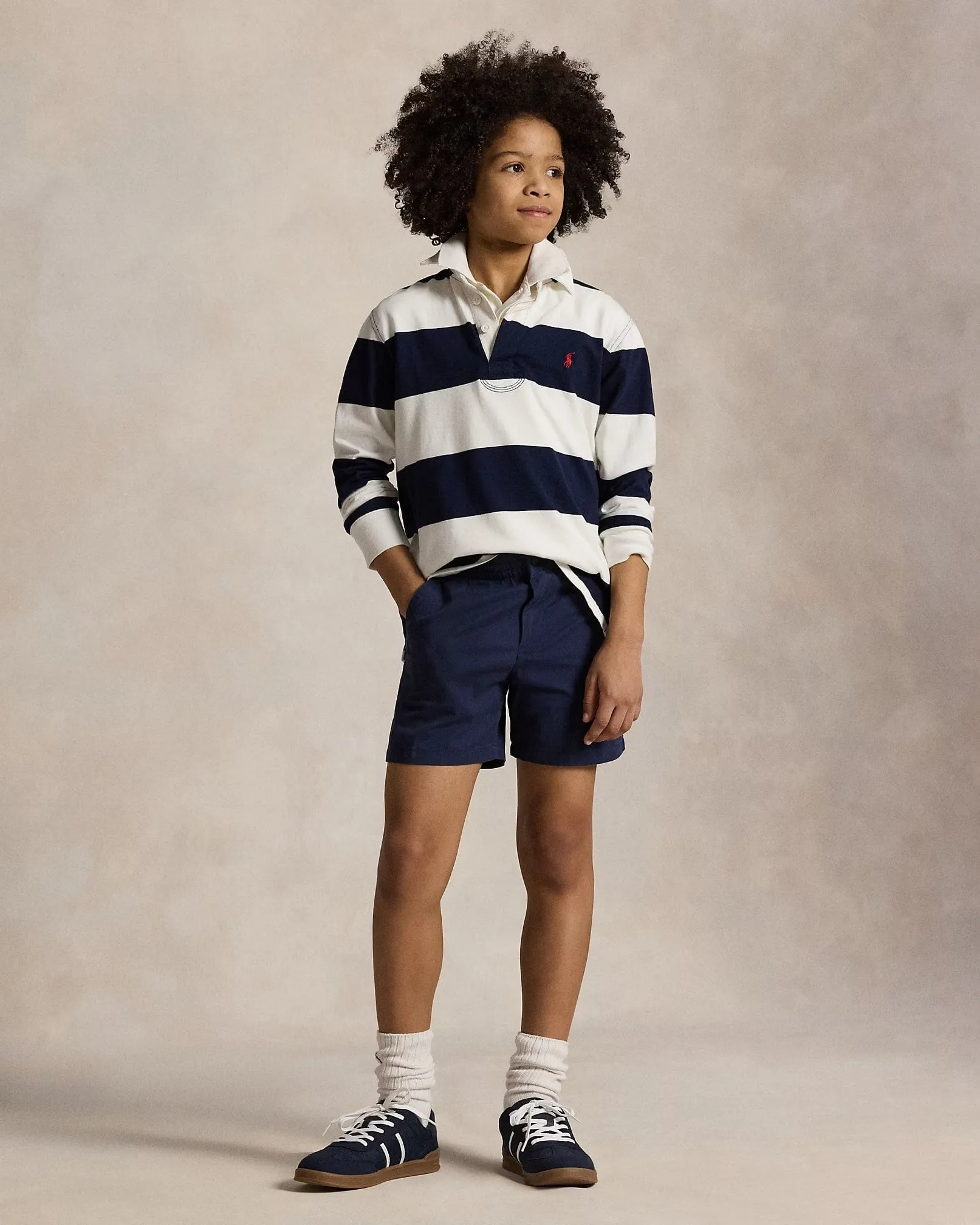 Ralph Lauren Boys Striped Rugby Shirt in Multicolour