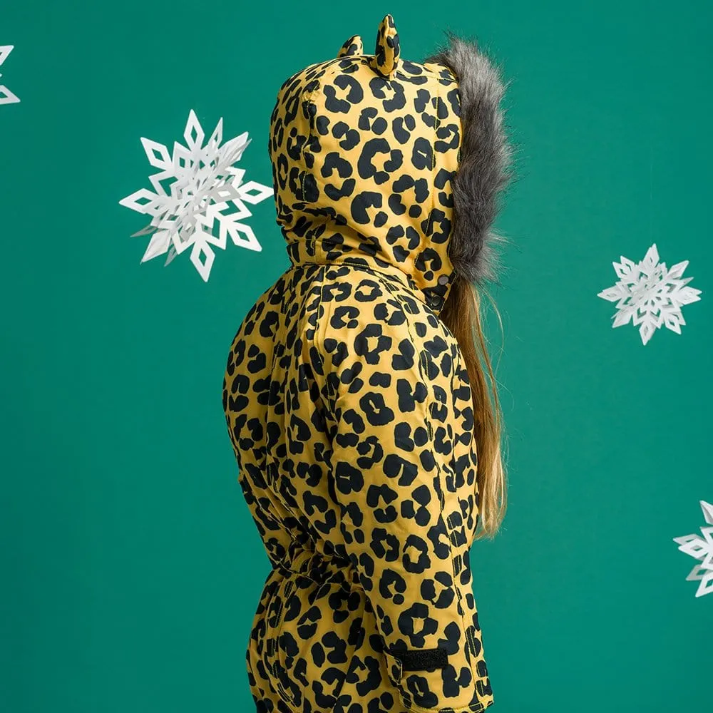 Roarsome Kids Dash The Leopard Ski Suit in Yellow