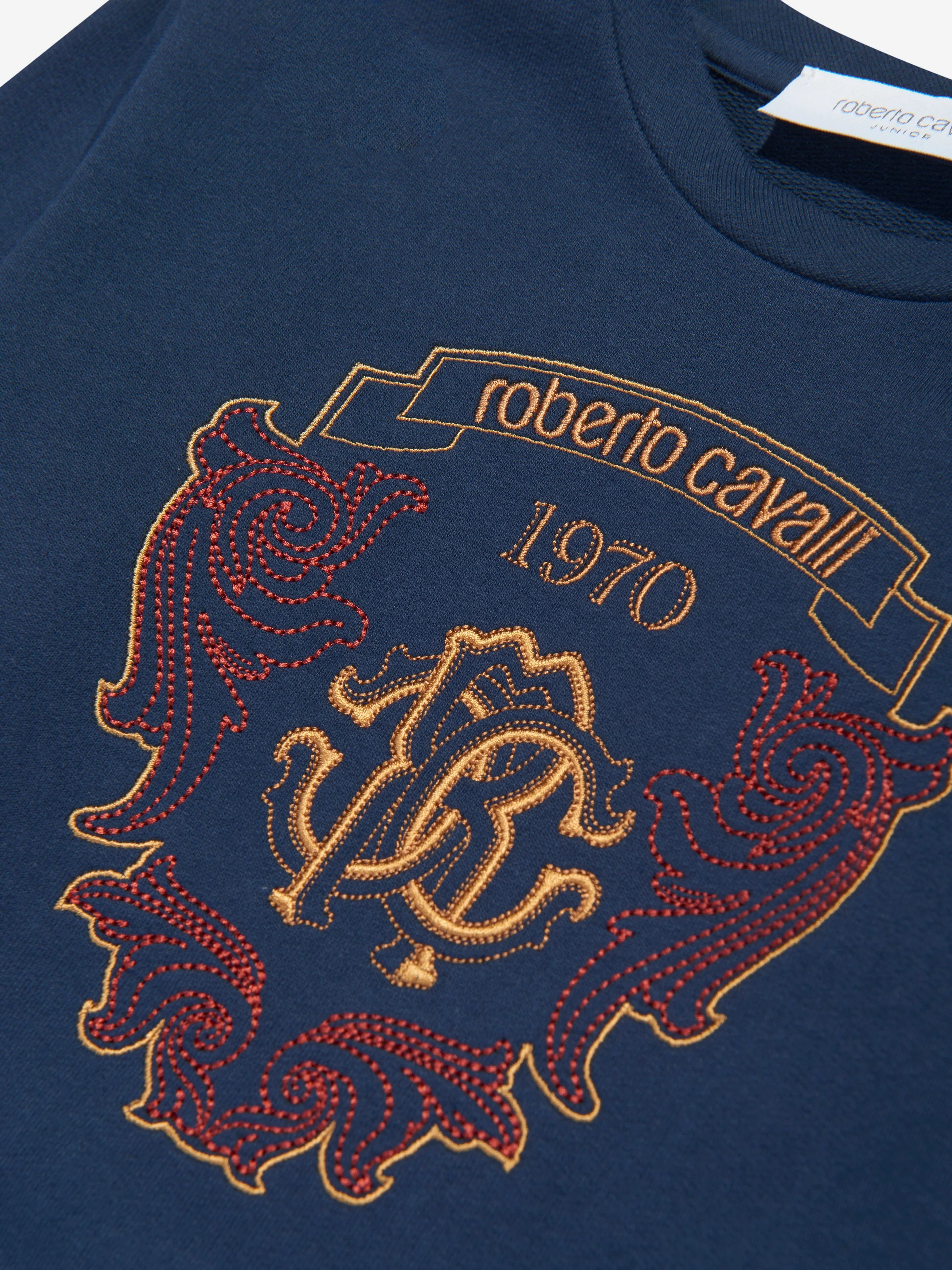 Roberto Cavalli Boys Logo Sweatshirt in Blue