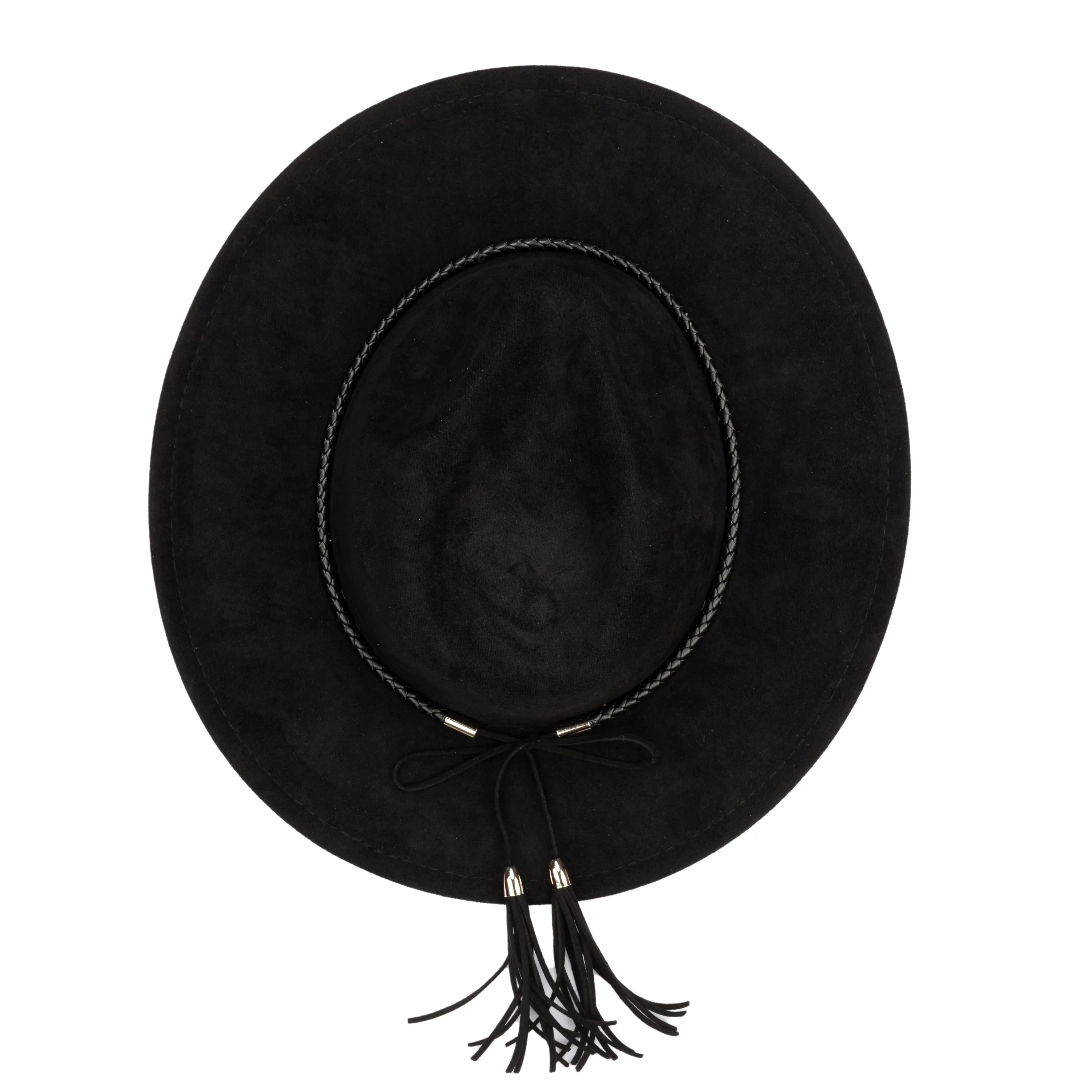 San Diego Hat Company Womens Fedoras Faux Suede Fedora With Tassel Back Bow