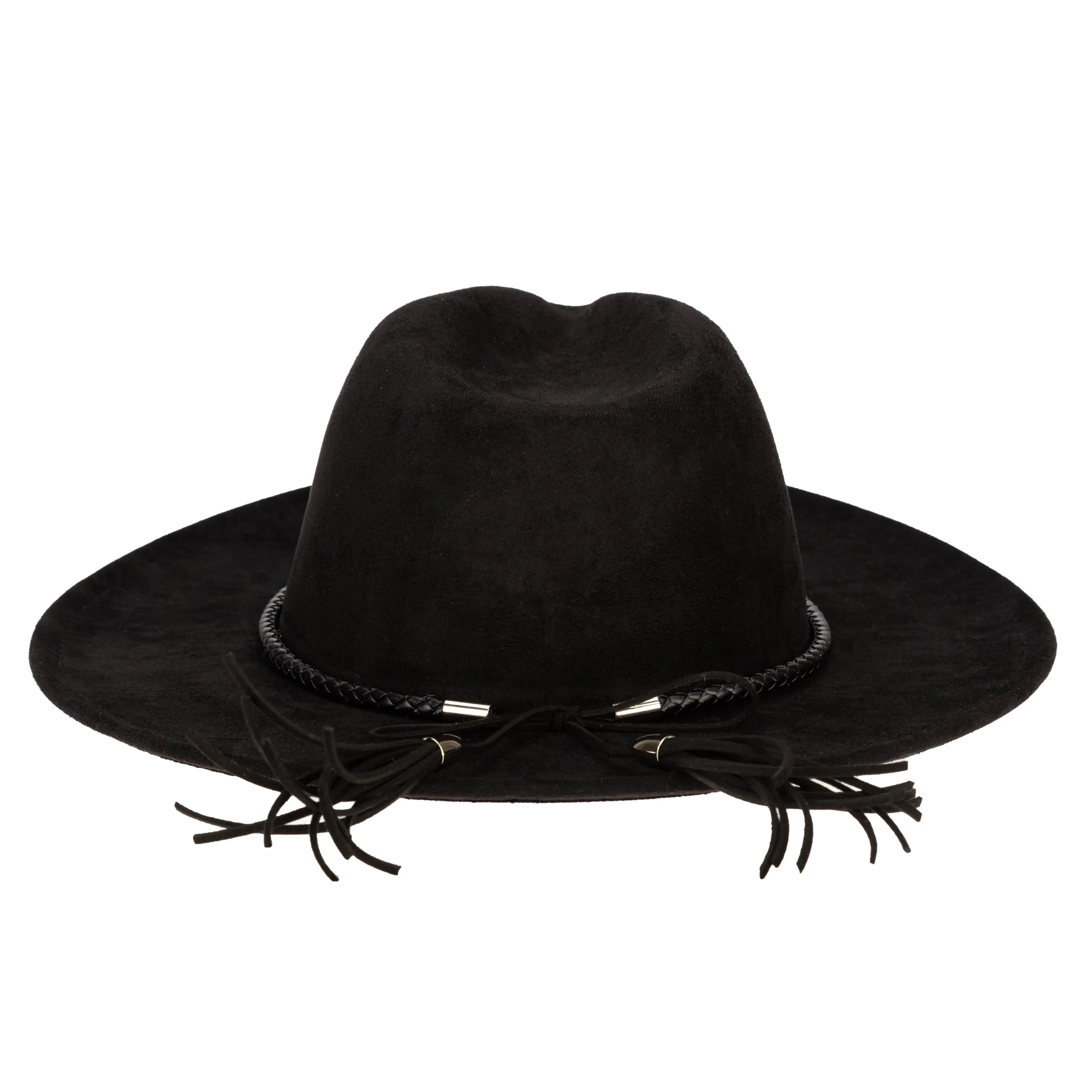San Diego Hat Company Womens Fedoras Faux Suede Fedora With Tassel Back Bow