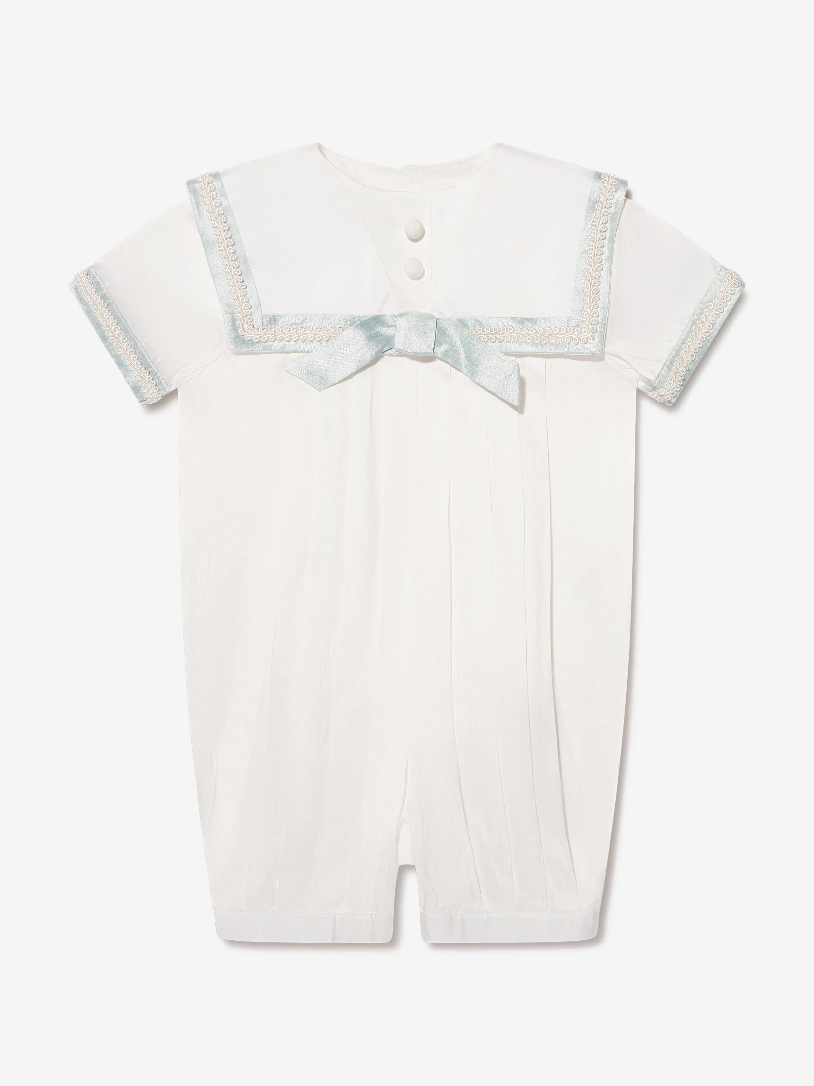 Sarah Louise Baby Boys Romper And Hat in Ivory
