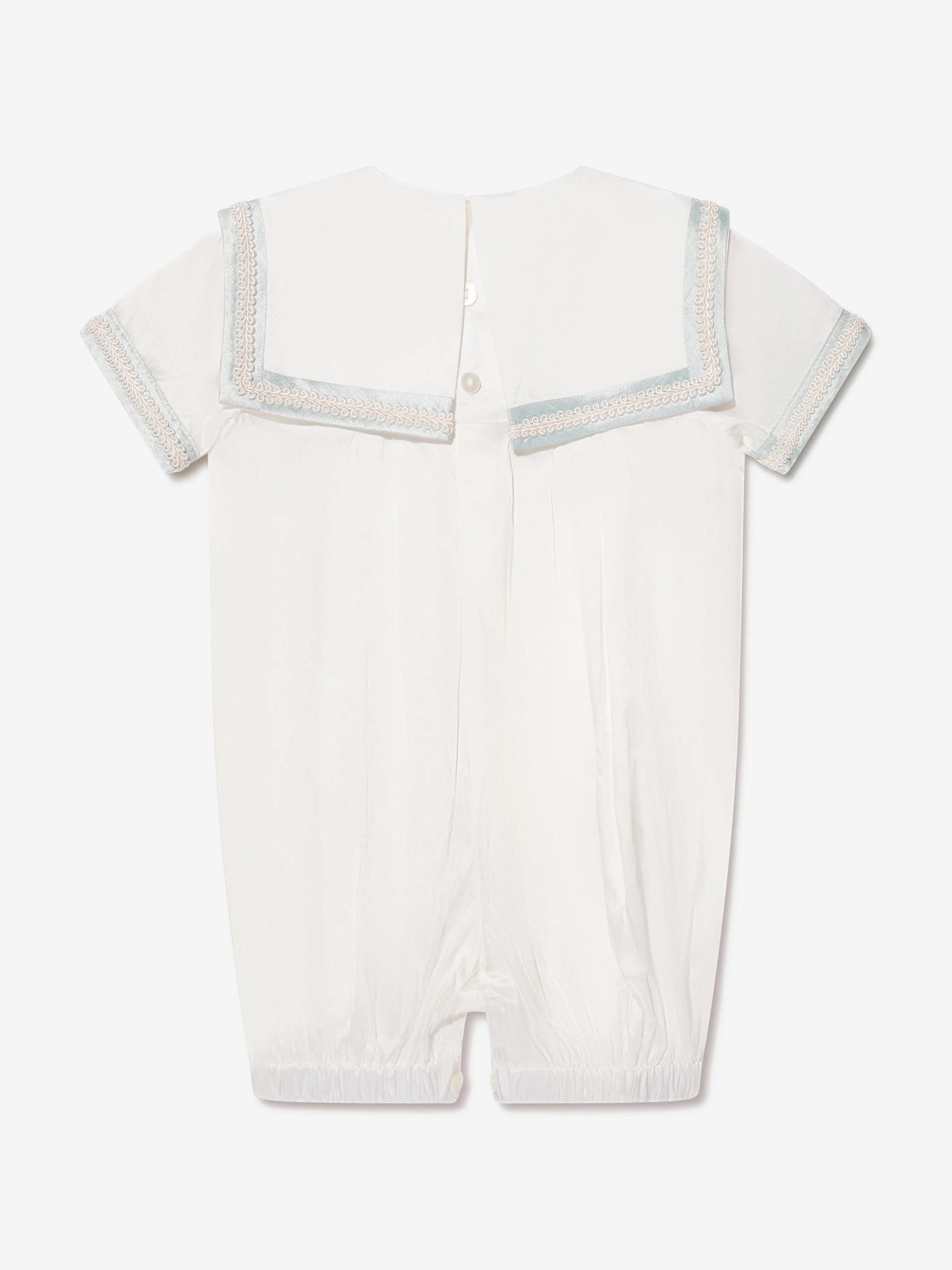 Sarah Louise Baby Boys Romper And Hat in Ivory