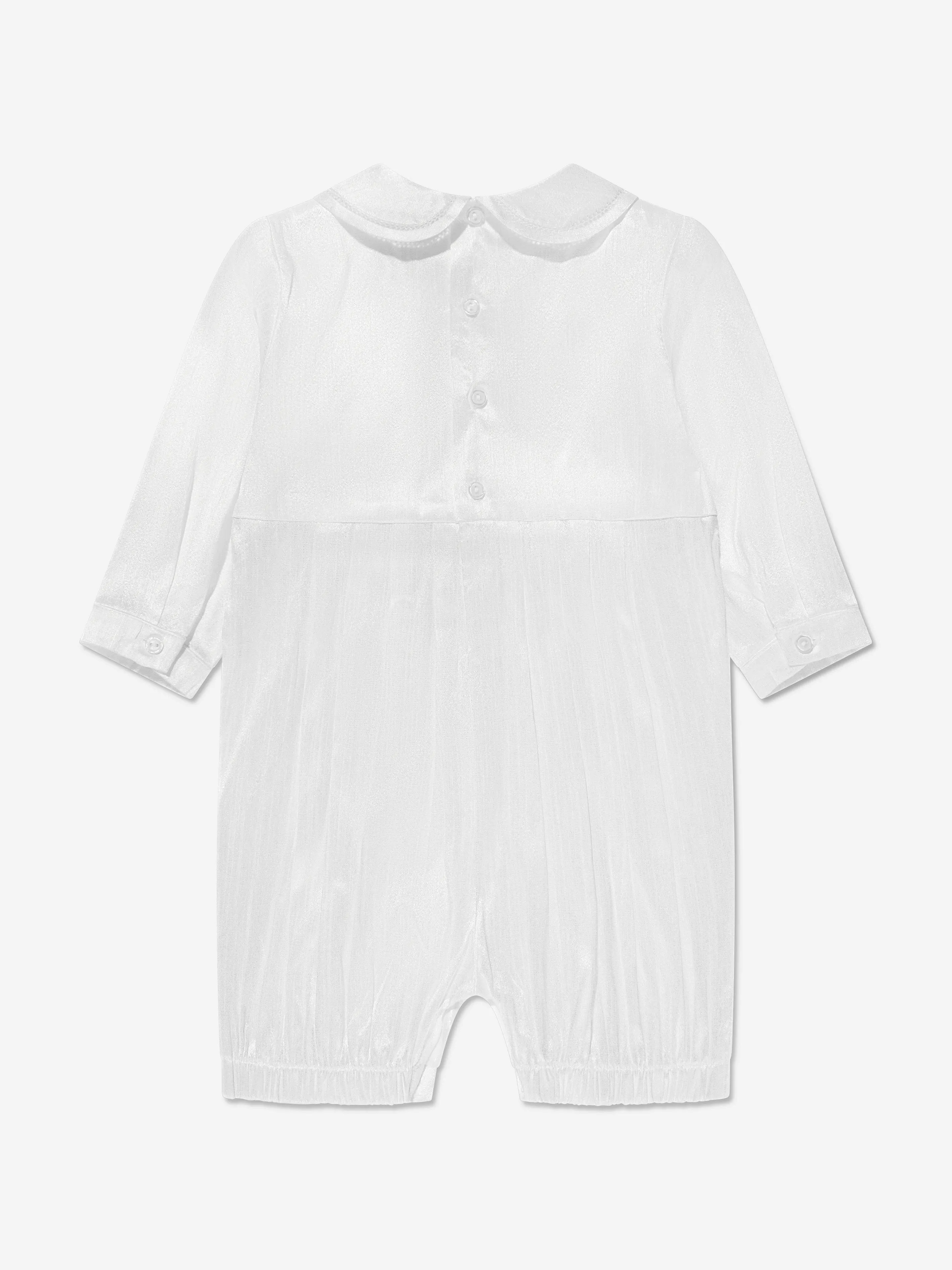 Sarah Louise Baby Boys Romper And Hat in White