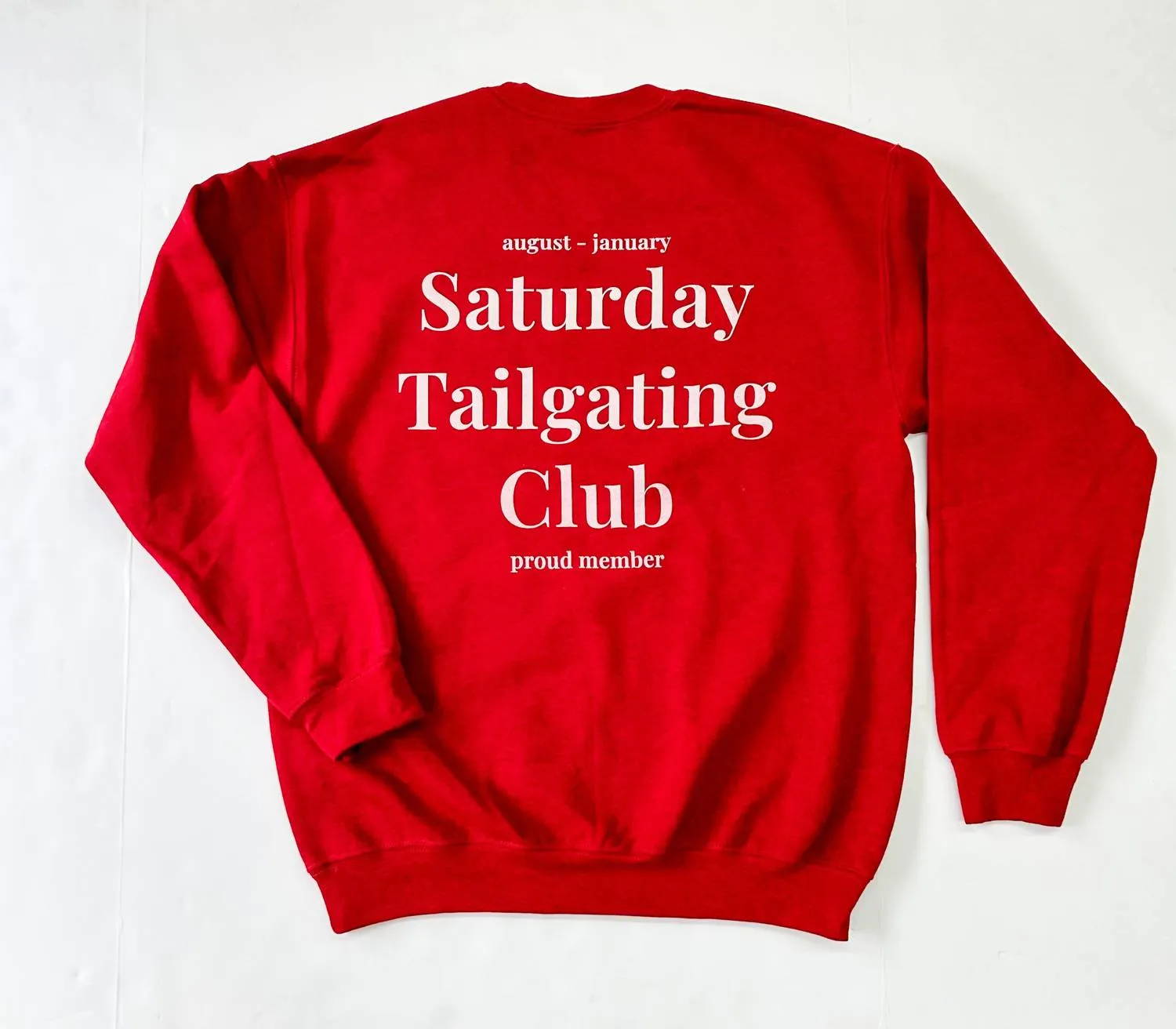 Saturday Tailgating Club Sweatshirt In Red