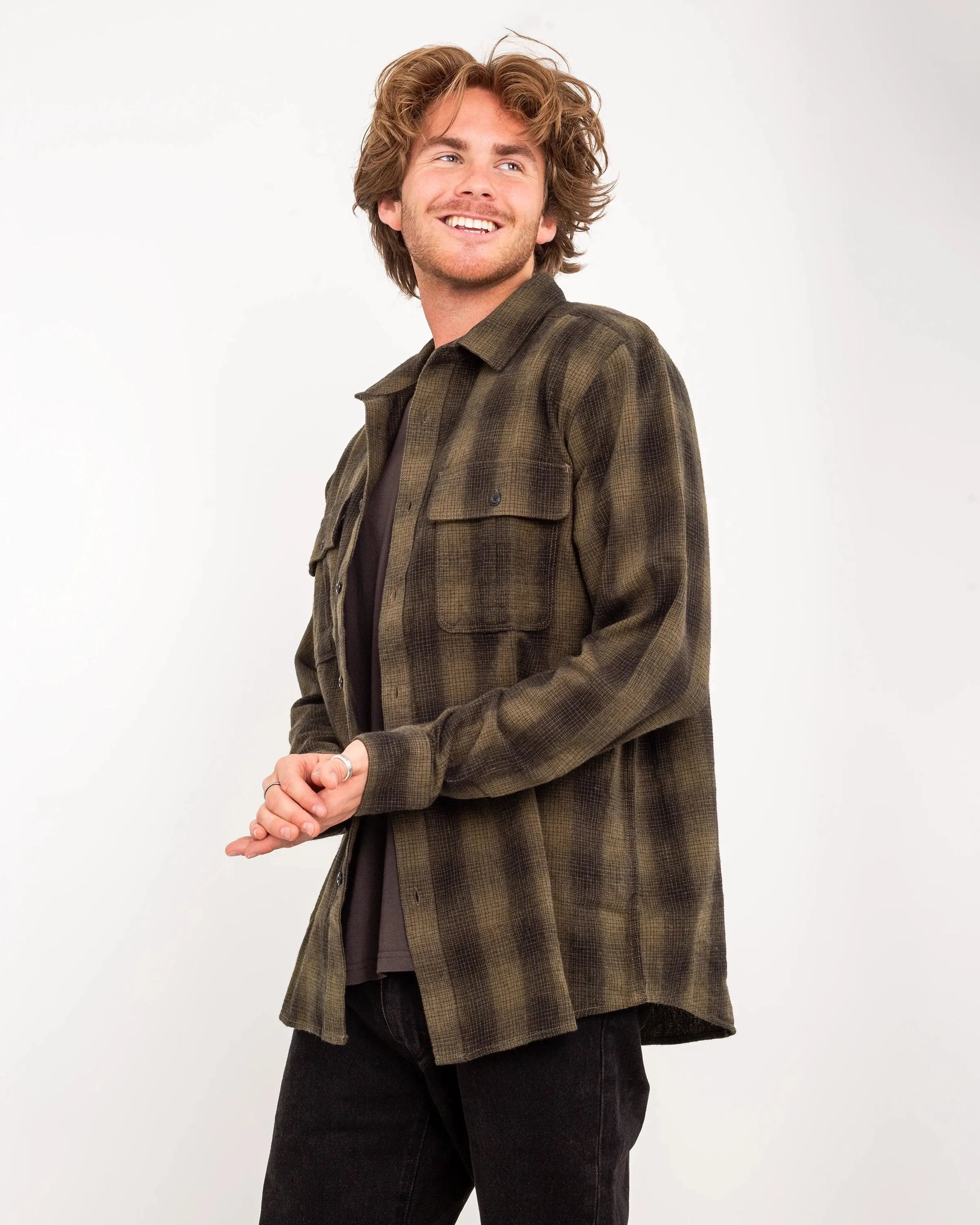 Shadowstone Flannel Shirt in Wintermoss