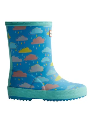 Shoes Hunter Wellies Hunter Original Kids First Rain Cloud Print Wellingtons