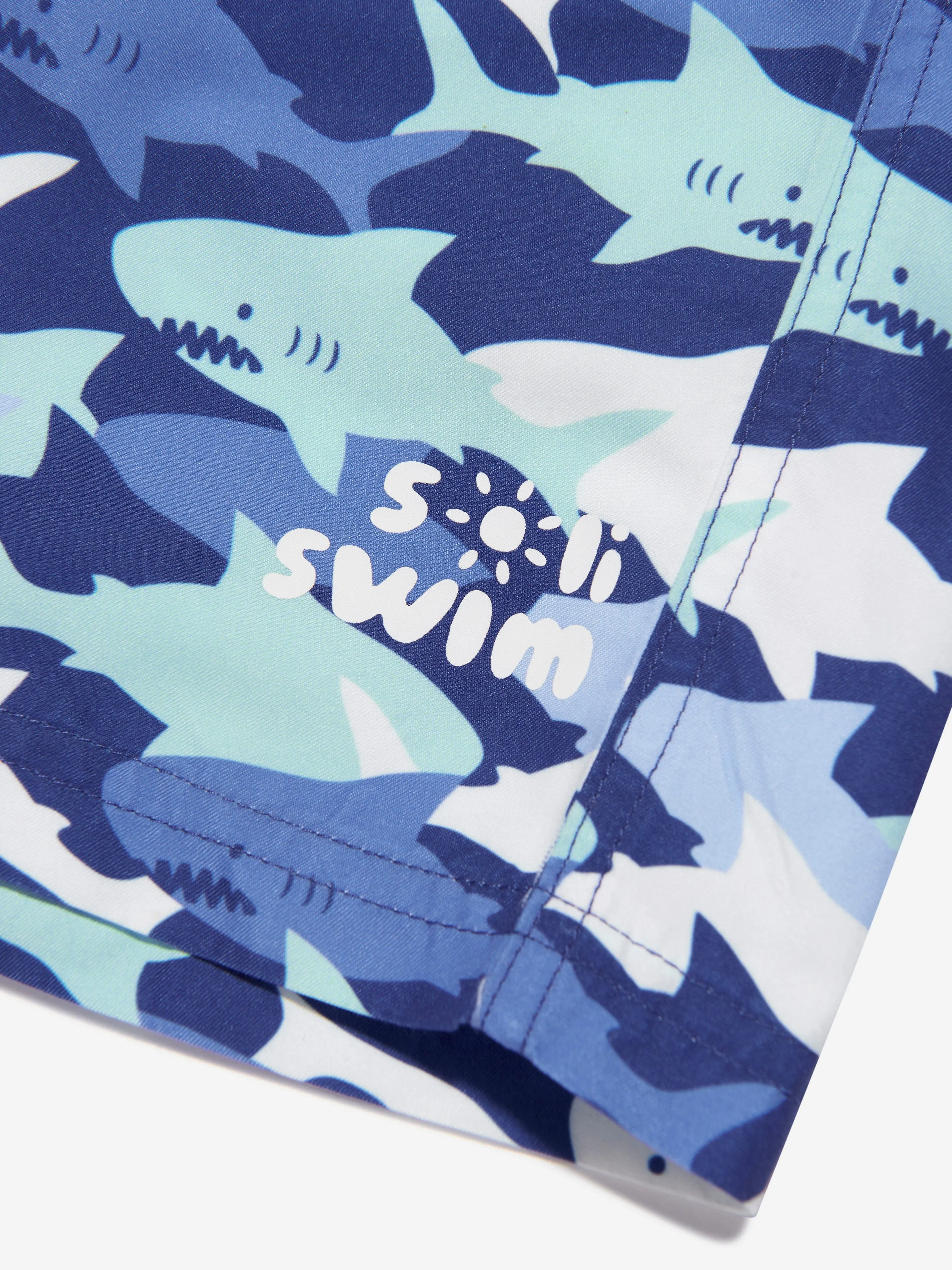 Soli Swim Boys Shark Swim Shorts (UPF50 ) in Blue
