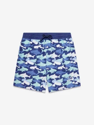 Soli Swim Boys Shark Swim Shorts (UPF50 ) in Blue