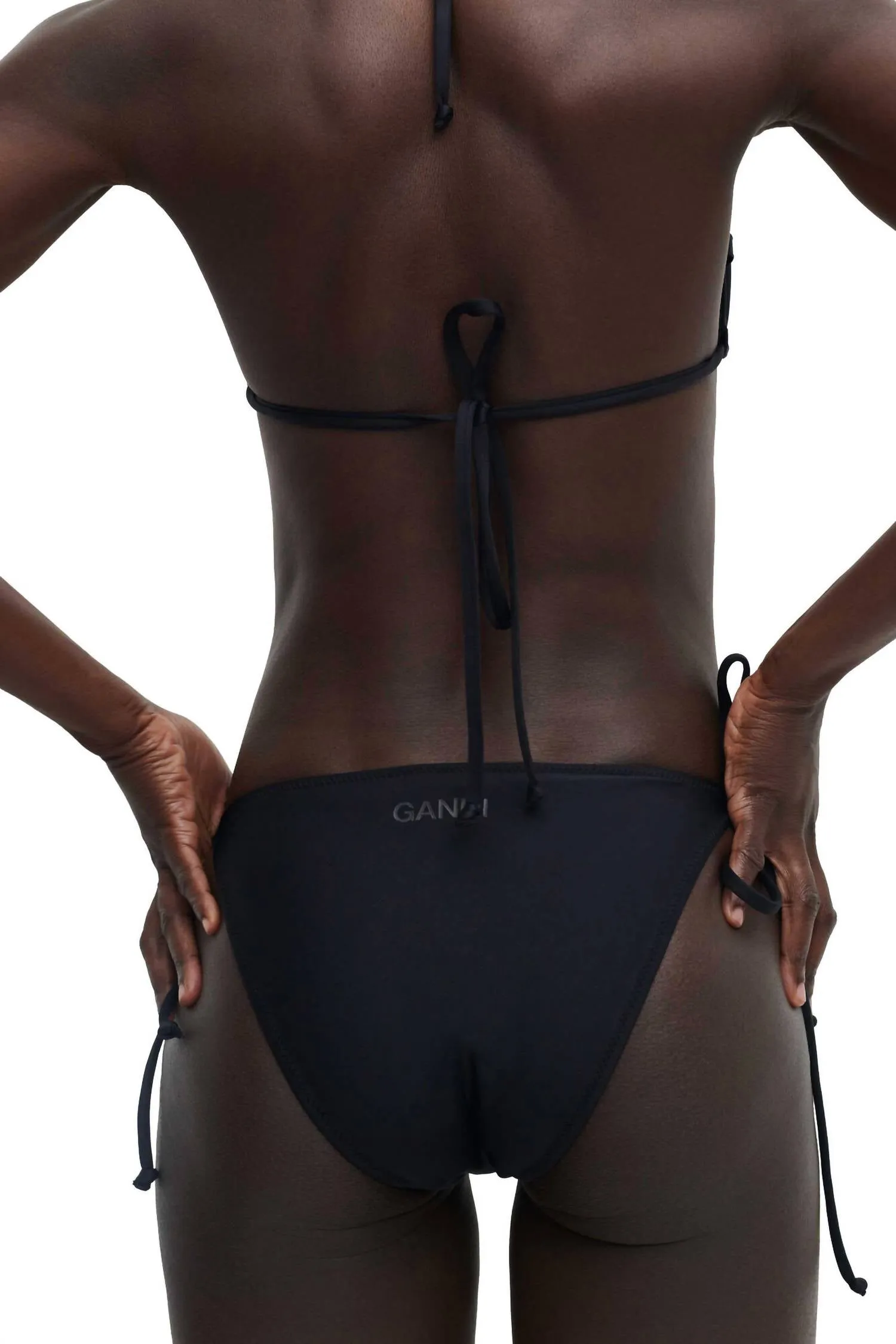 String Bikini Bottom In Black