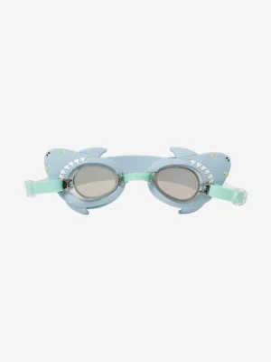 Sunnylife Kids Salty the Shark Mini Swim Goggles in Blue (22cm)