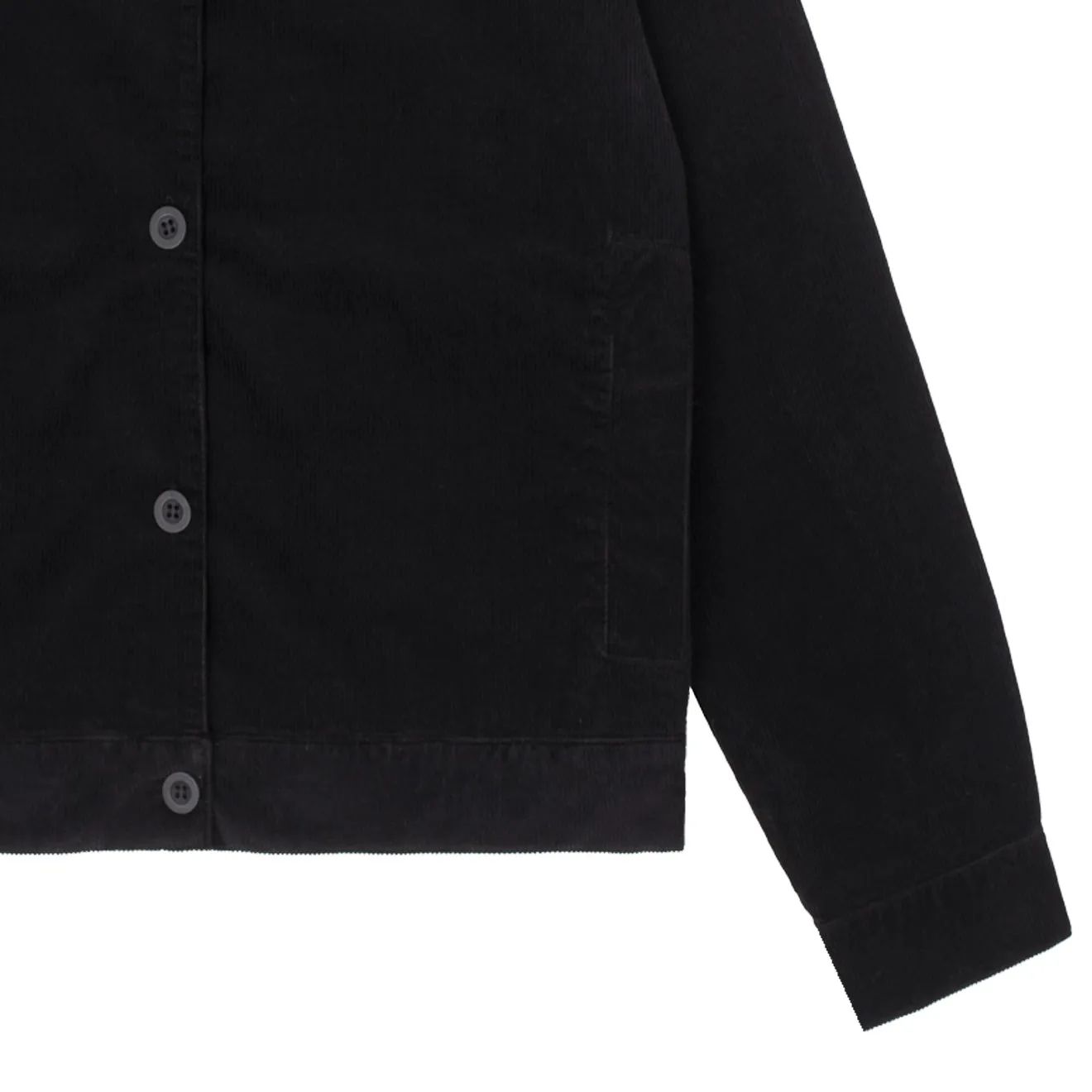 Sunspel Womens Corduroy Boxy Jacket Black