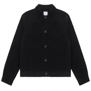 Sunspel Womens Corduroy Boxy Jacket Black