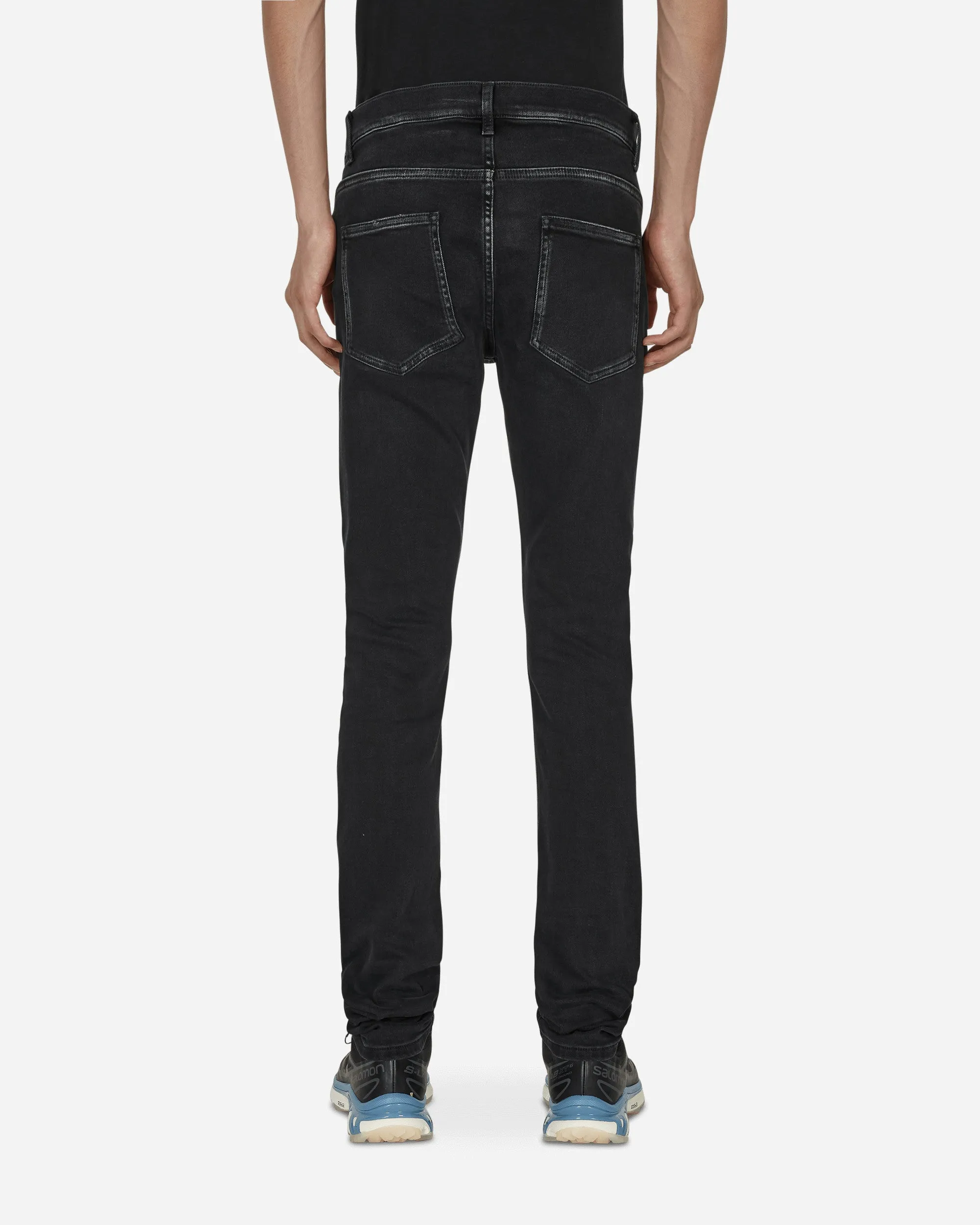 Super Skinny Treated Jeans Black
