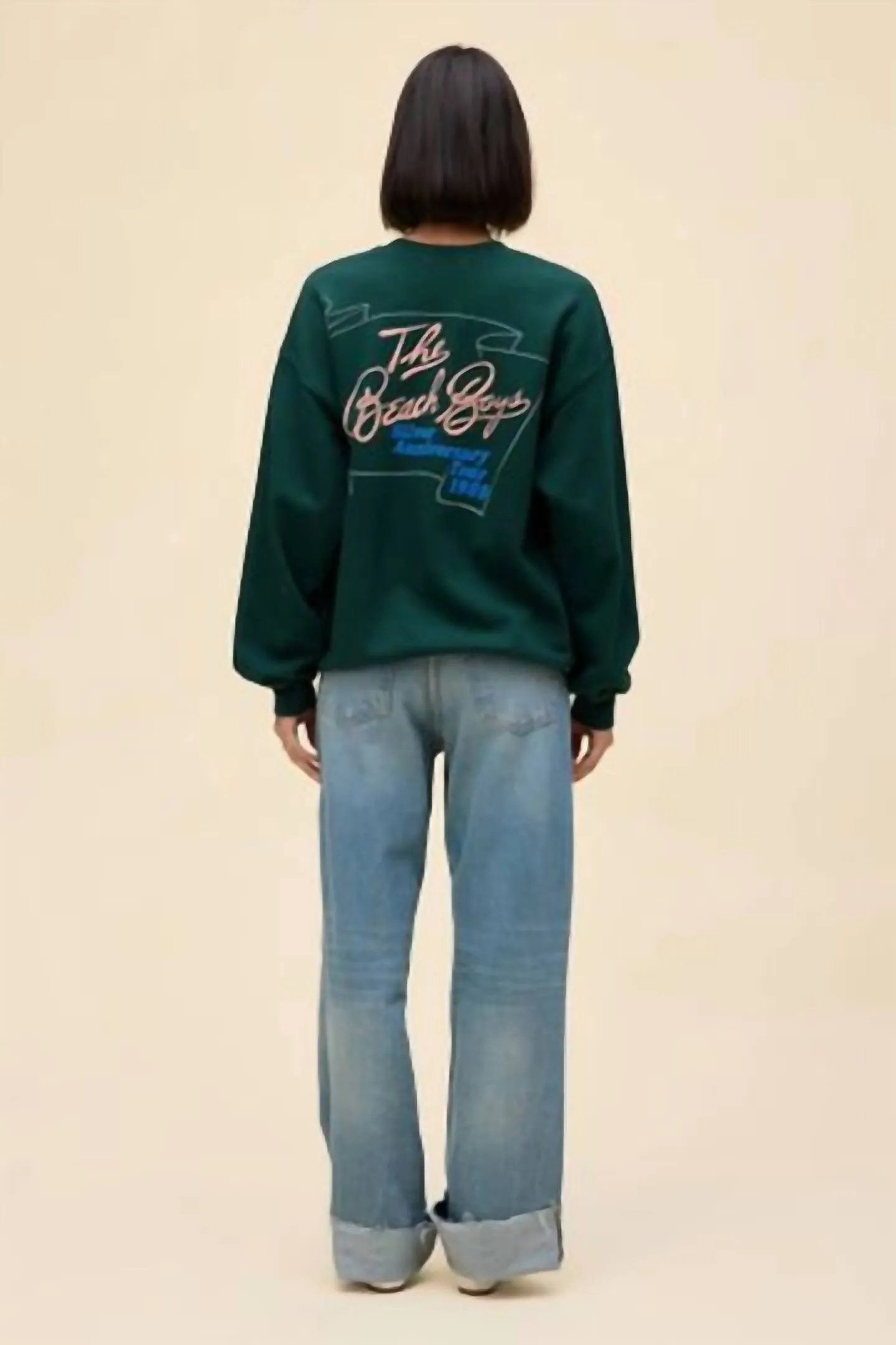 The Beach Boys Silver Anniversary Bf Sweatshirt In Pine