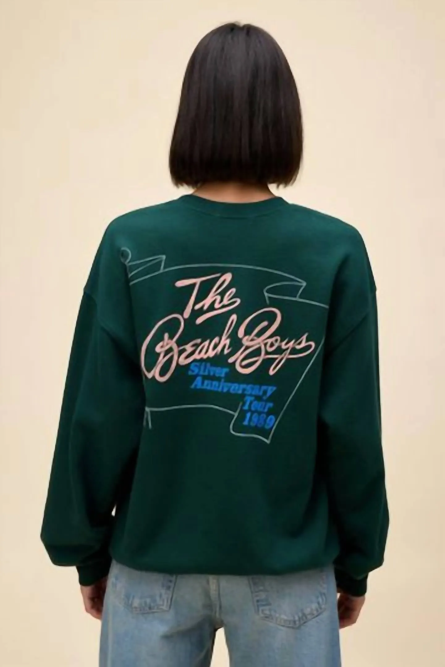 The Beach Boys Silver Anniversary Bf Sweatshirt In Pine