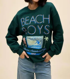 The Beach Boys Silver Anniversary Bf Sweatshirt In Pine