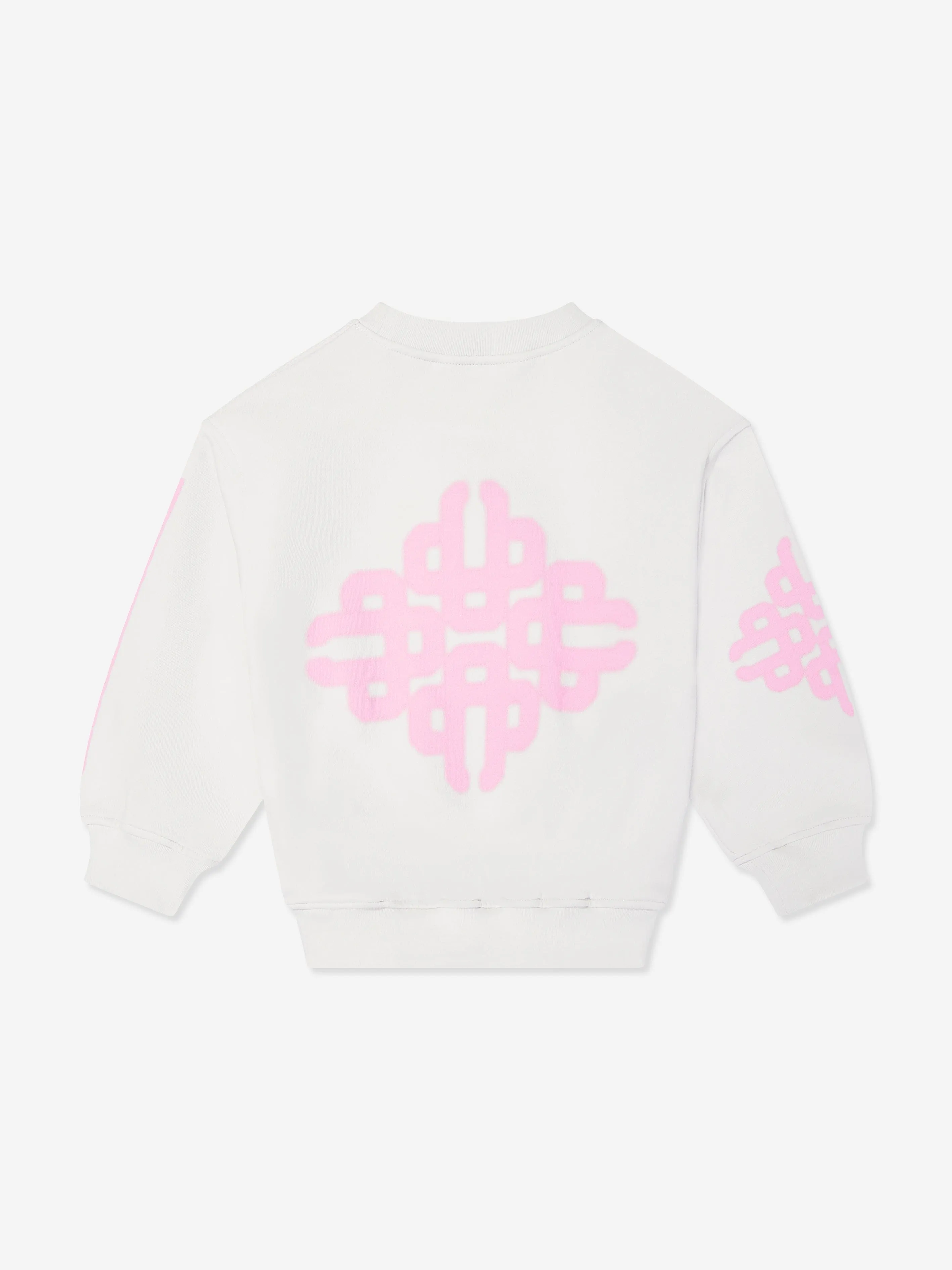 The Couture Club Kids Blurred Graphic Emblem Sweatshirt in Ivory