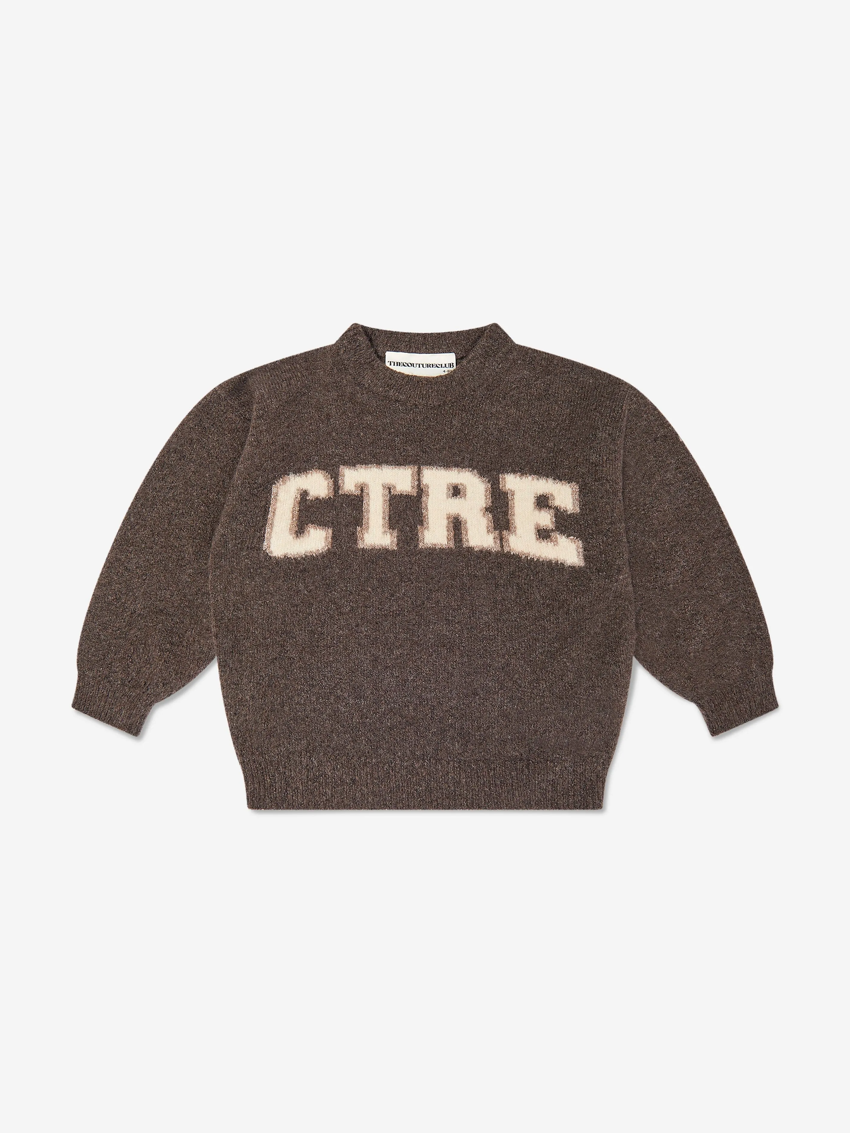 The Couture Club Kids CTRE Sweatshirt in Brown