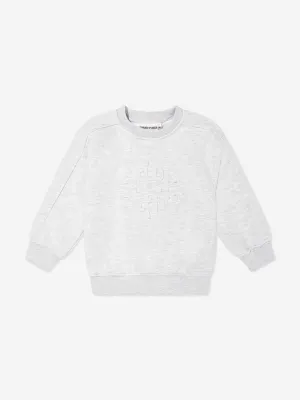 The Couture Club Kids Embossed Emblem Sweatshirt in Grey
