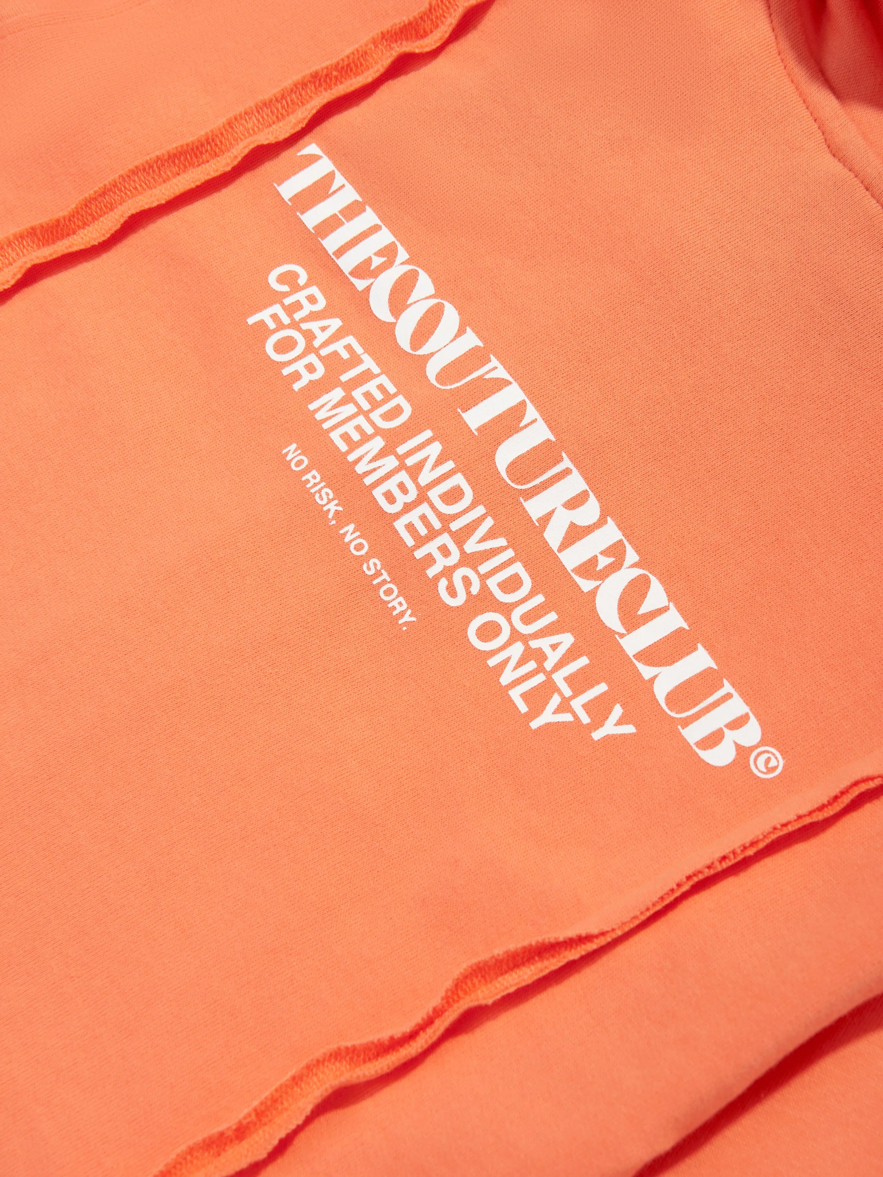 The Couture Club Kids Raw Seam Members Only Zip Up in Orange