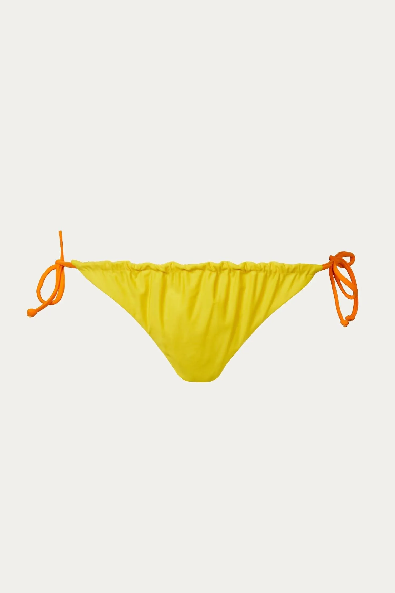 The Gathered Tie Up Pant In Red/yellow