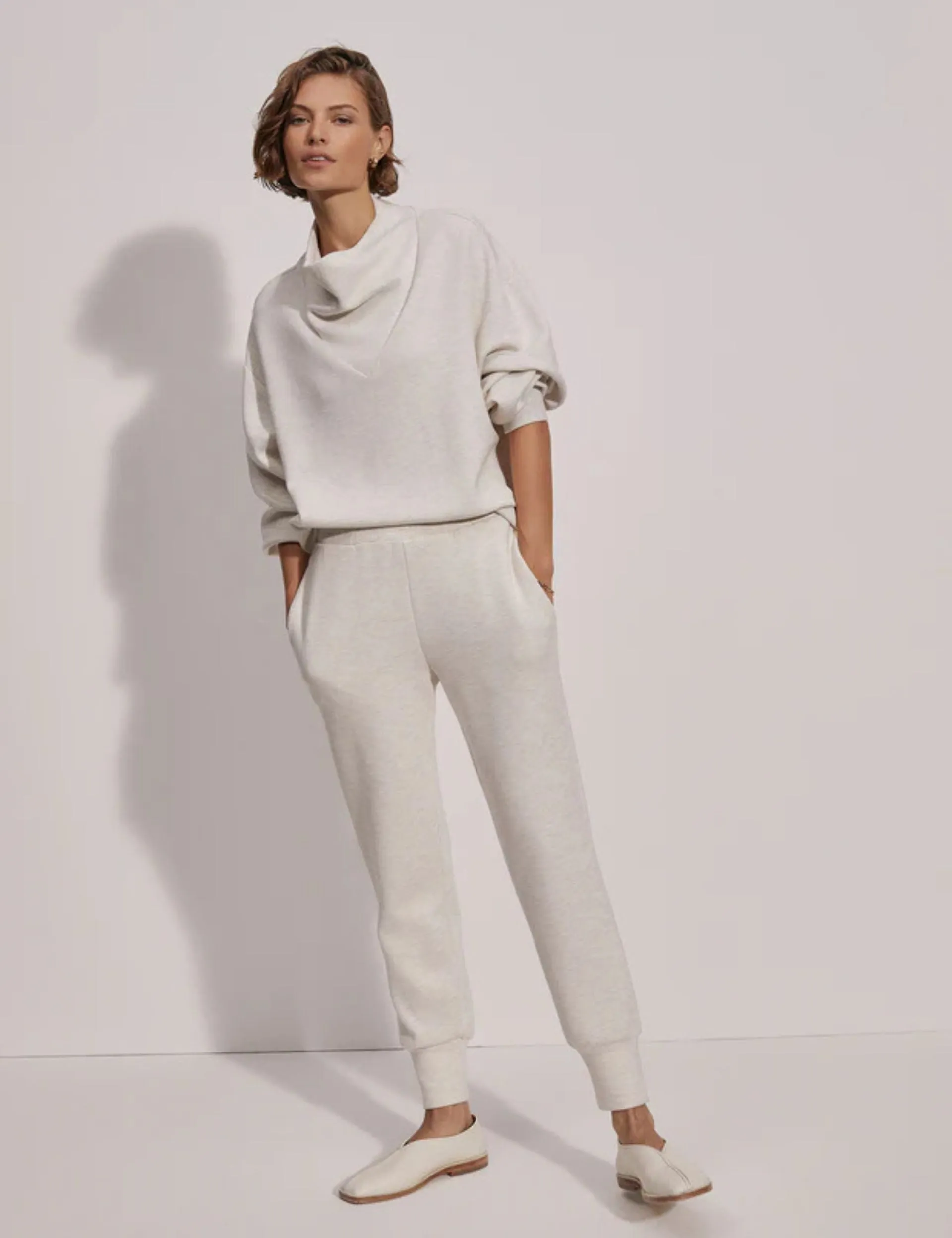 The Slim Cuff Pant 27.5" - Ivory Marl