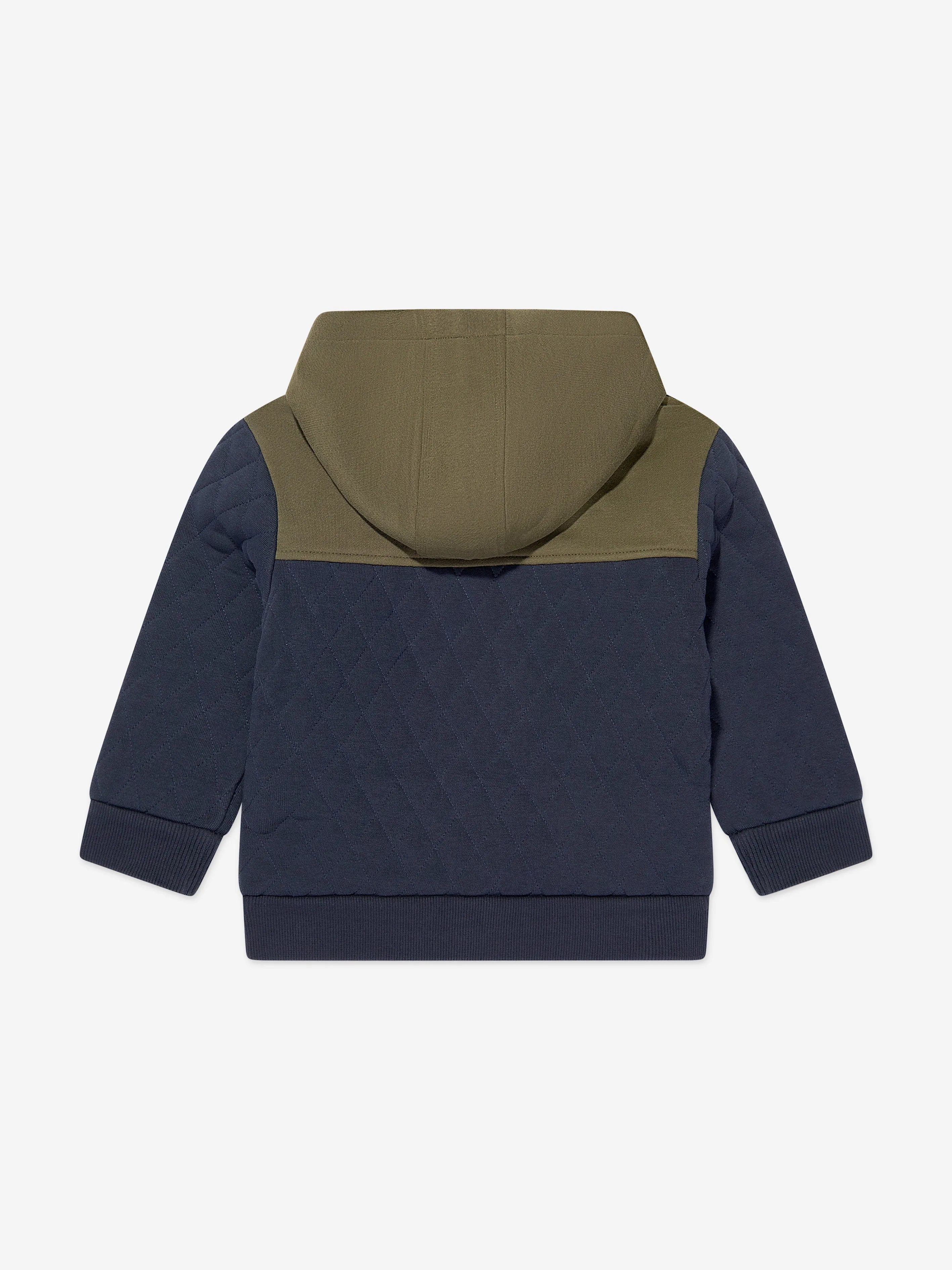 Timberland Boys Quilted Hooded Sweatshirt in Navy