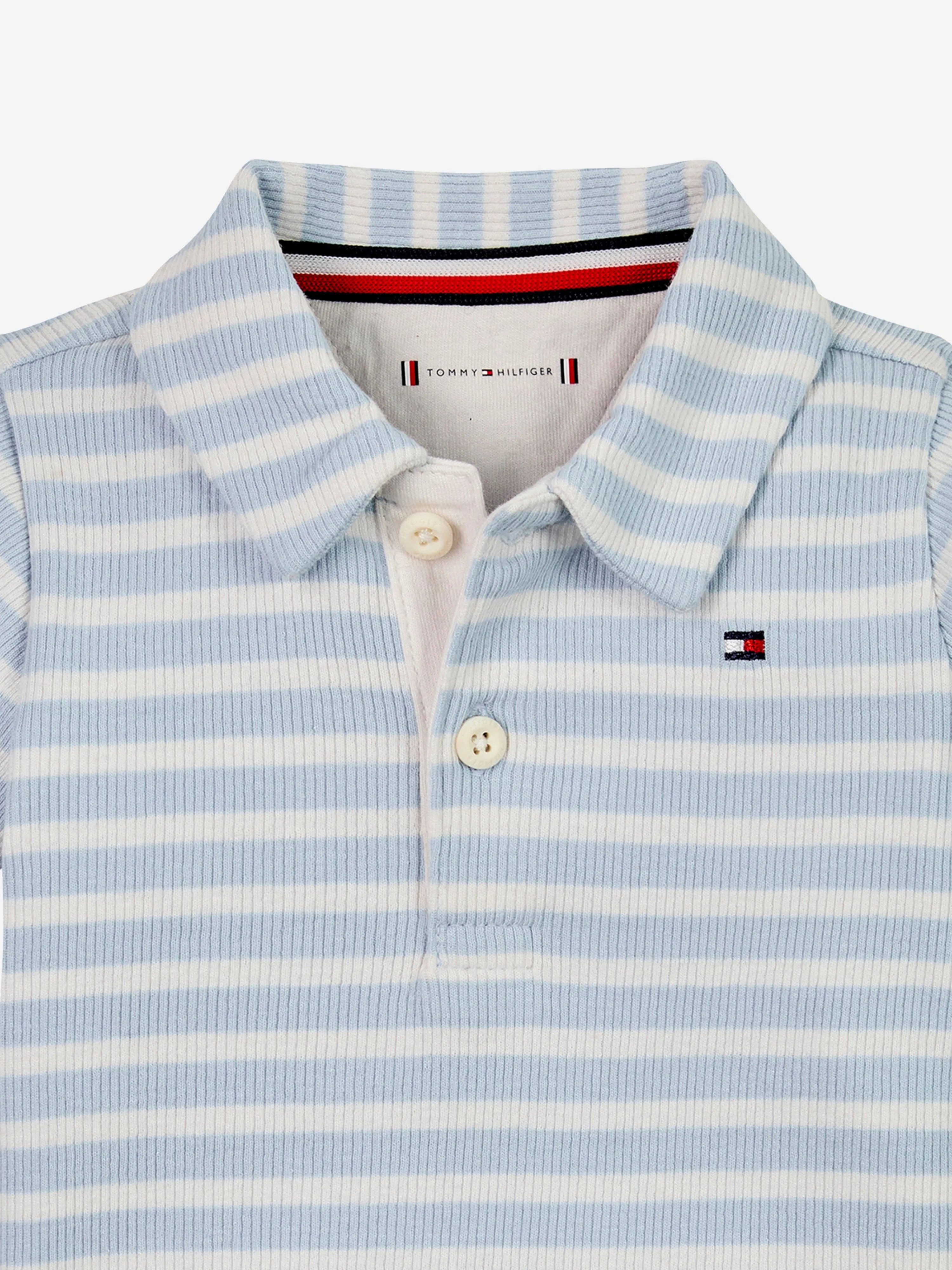 Tommy Hilfiger Baby Boys Rib Stripe Polo Shirt in Blue