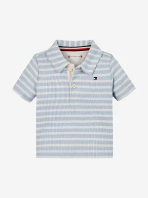 Tommy Hilfiger Baby Boys Rib Stripe Polo Shirt in Blue