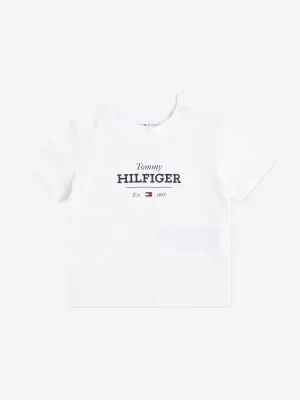Tommy Hilfiger Baby Monotype 1985 Logo T-Shirt in White