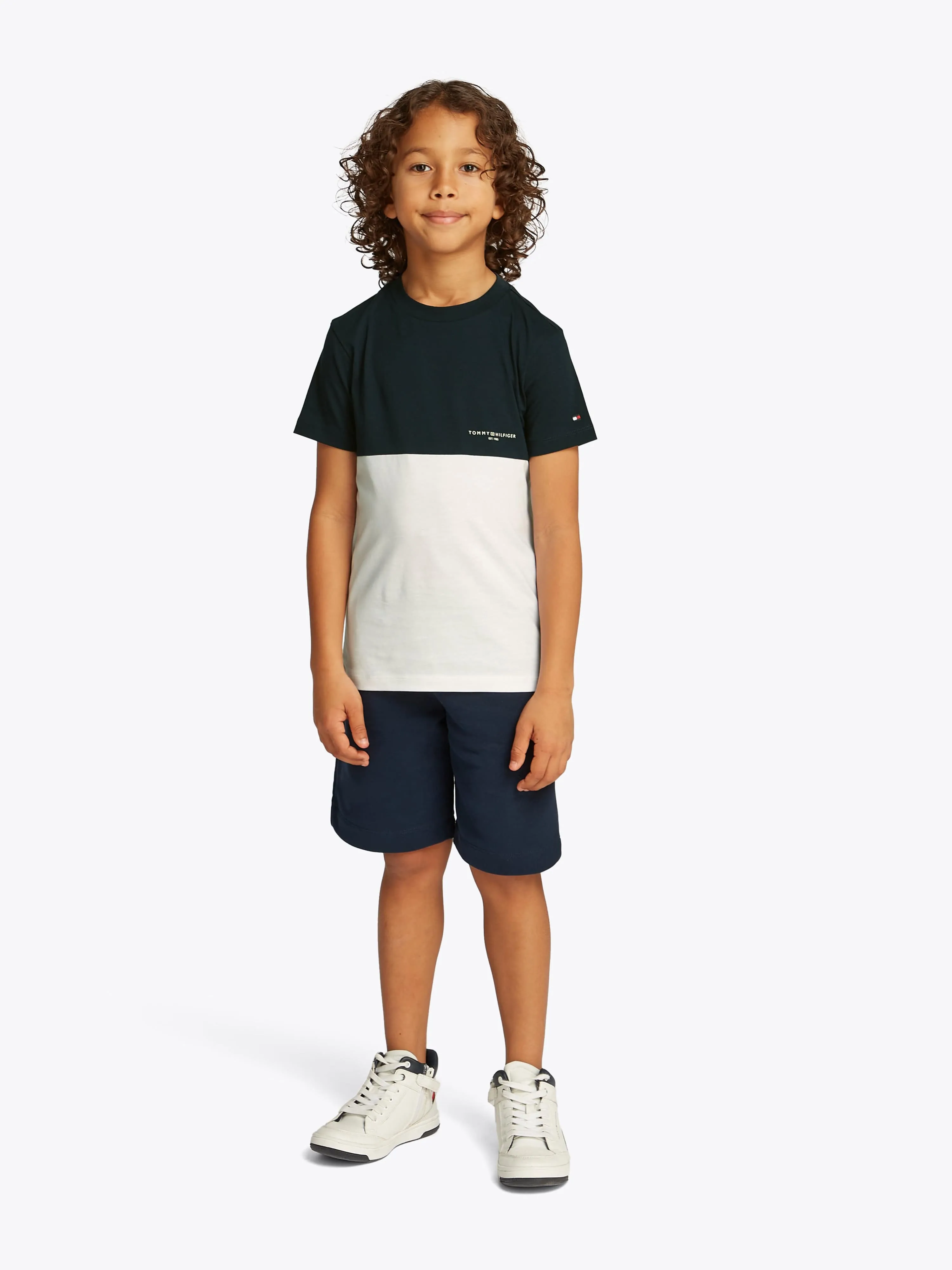 Tommy Hilfiger Boys Colourblock Short Set in Navy