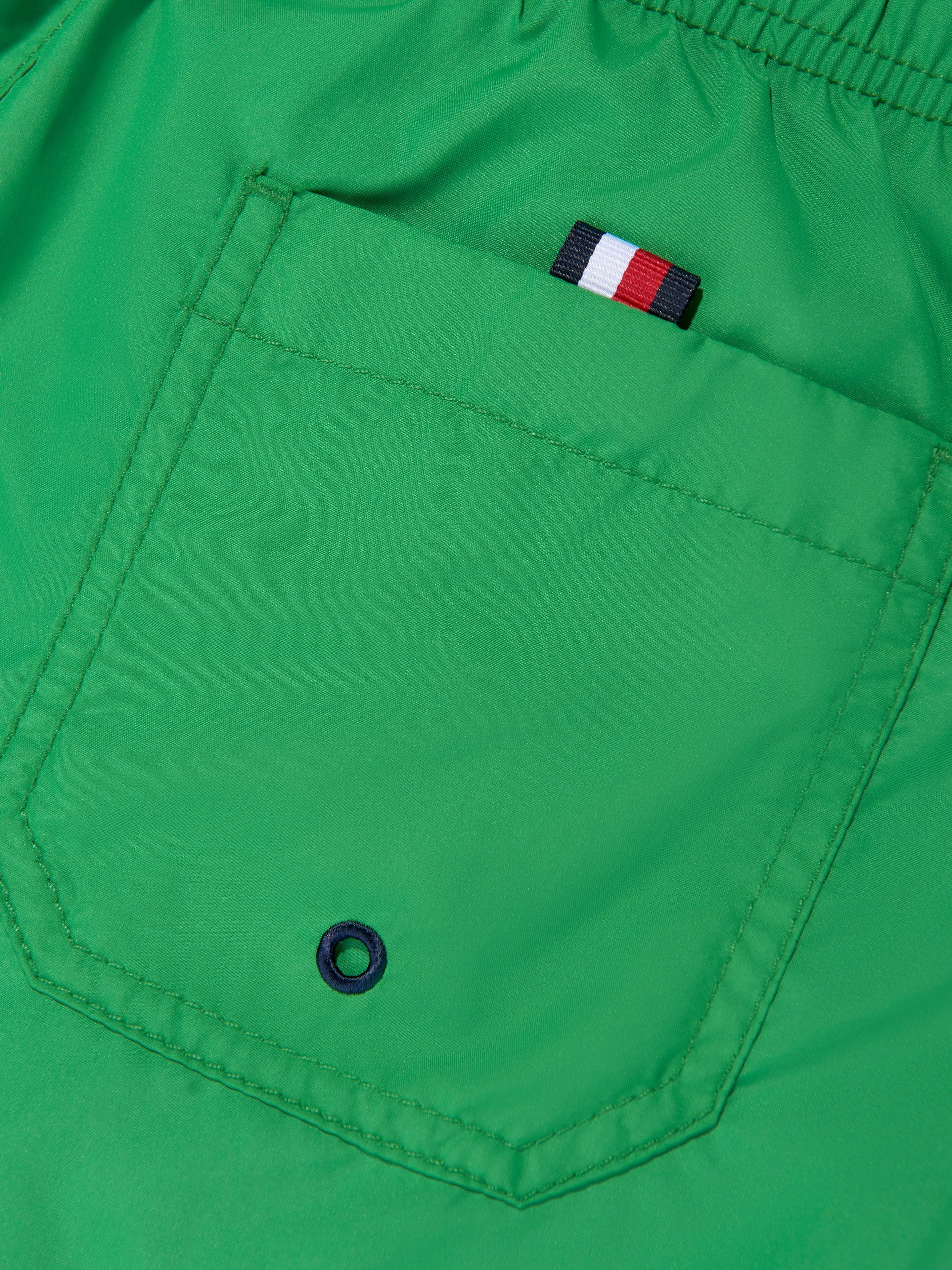 Tommy Hilfiger Boys Medium Drawstring Swim Shorts in Green