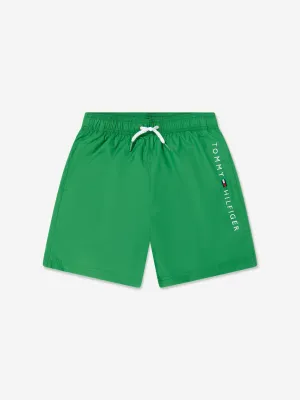 Tommy Hilfiger Boys Medium Drawstring Swim Shorts in Green