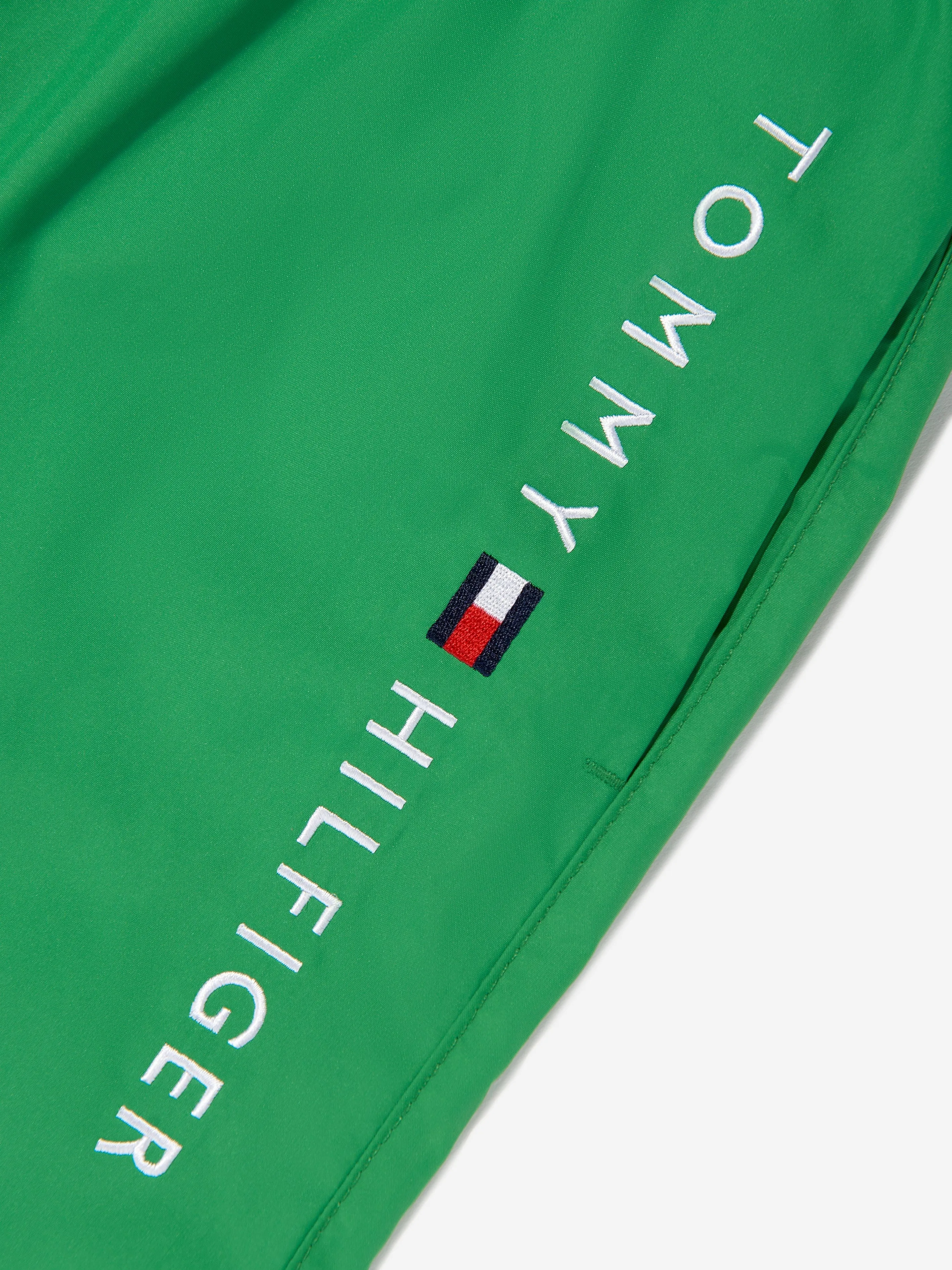 Tommy Hilfiger Boys Medium Drawstring Swim Shorts in Green