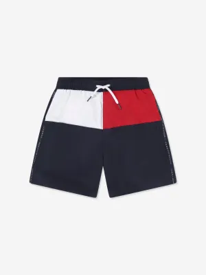 Tommy Hilfiger Boys Medium Drawstring Swim Shorts in Navy
