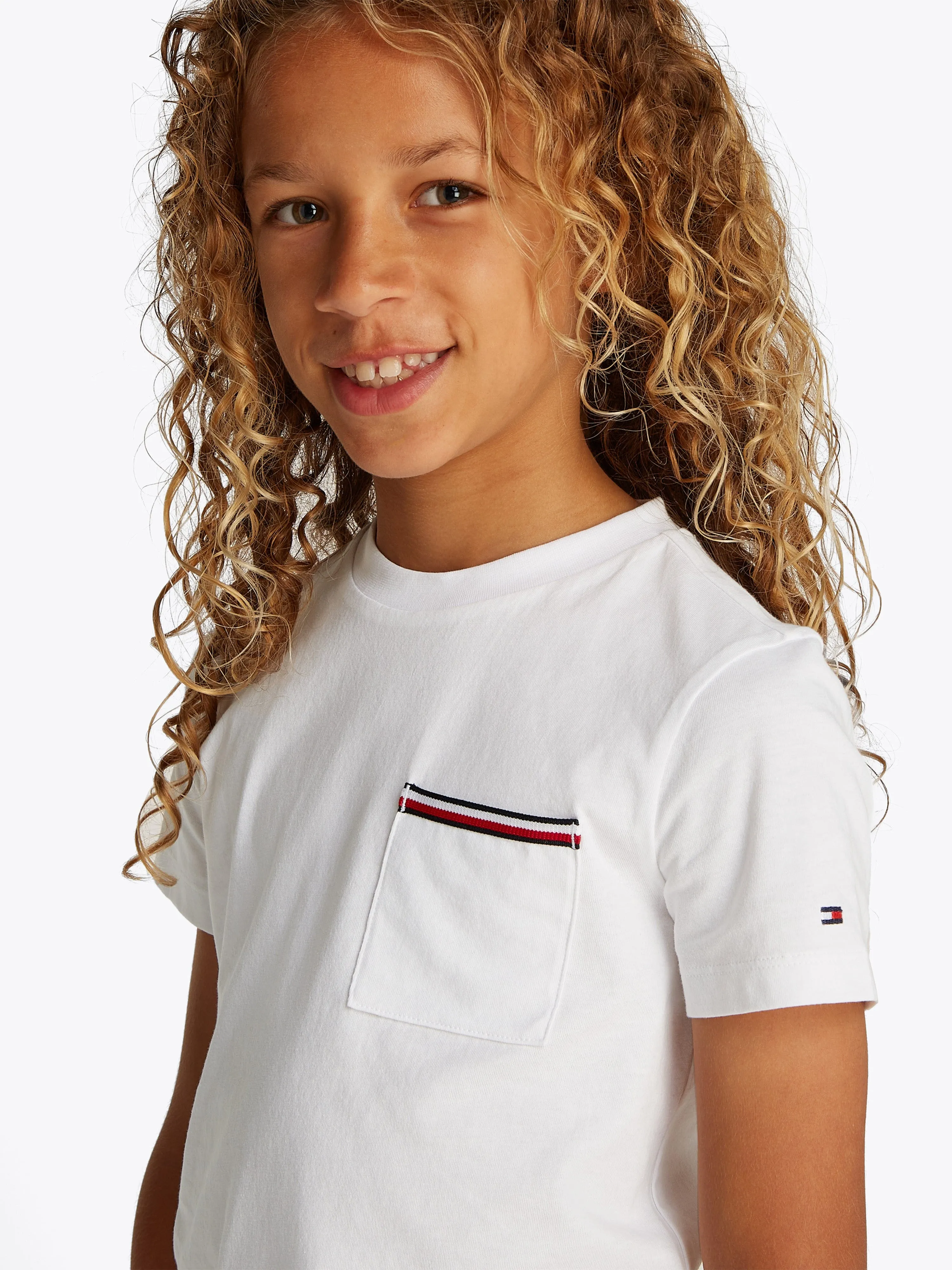 Tommy Hilfiger Boys Pocket T-Shirt in White