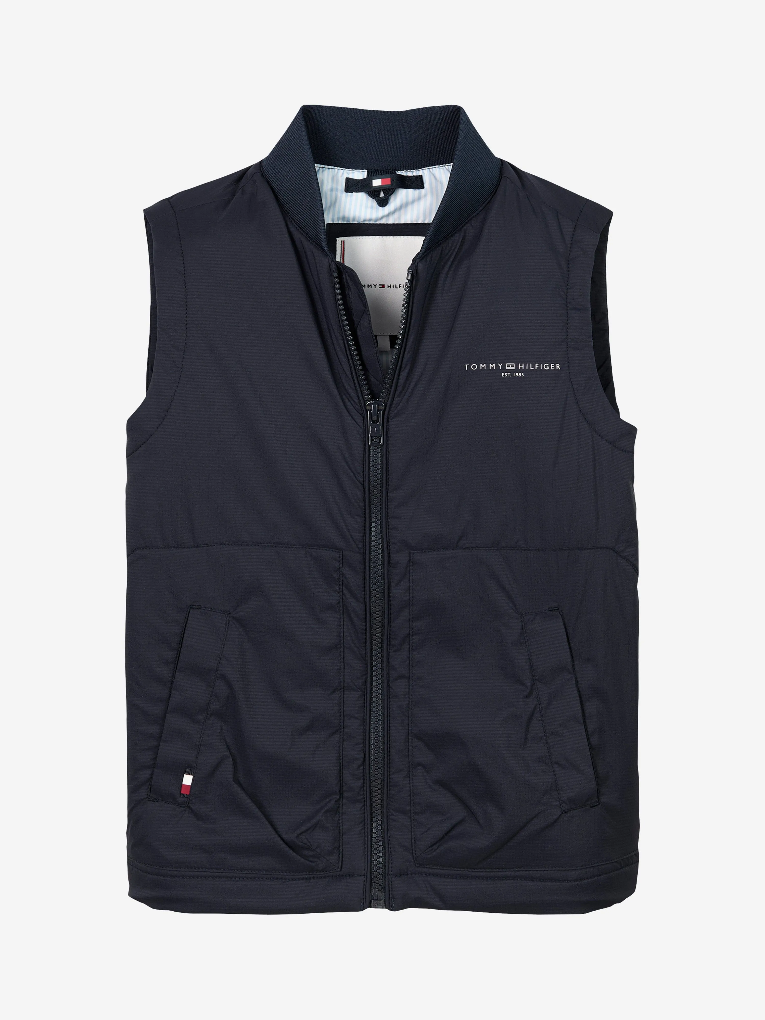 Tommy Hilfiger Kids Padded Packable Gilet in Navy