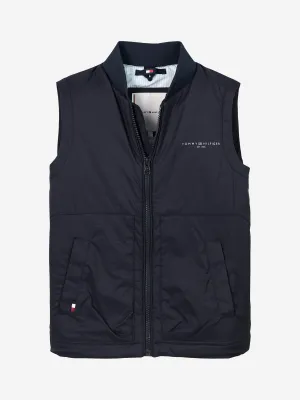 Tommy Hilfiger Kids Padded Packable Gilet in Navy