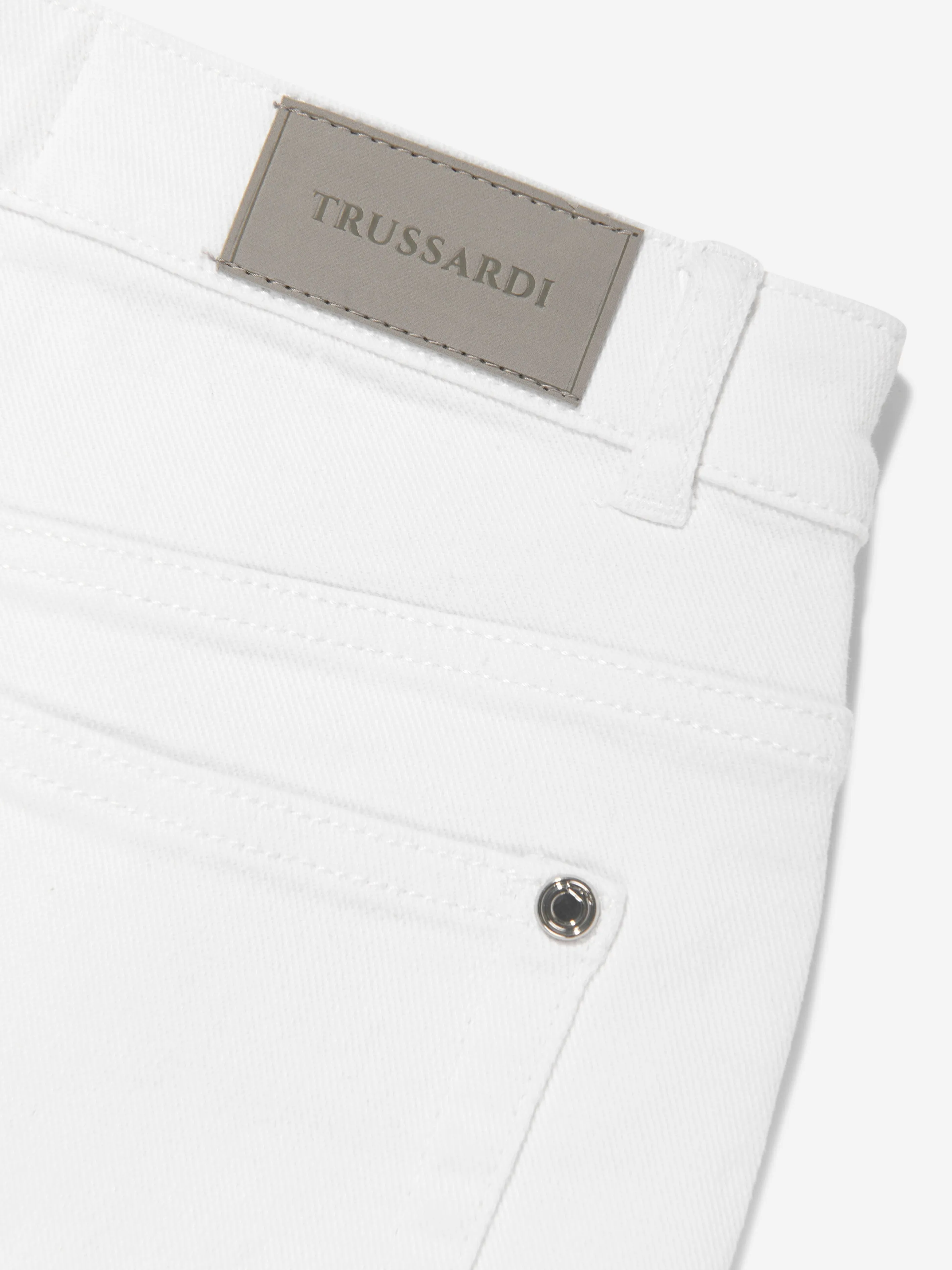 Trussardi Boys Mogurean Bermuda Shorts in White