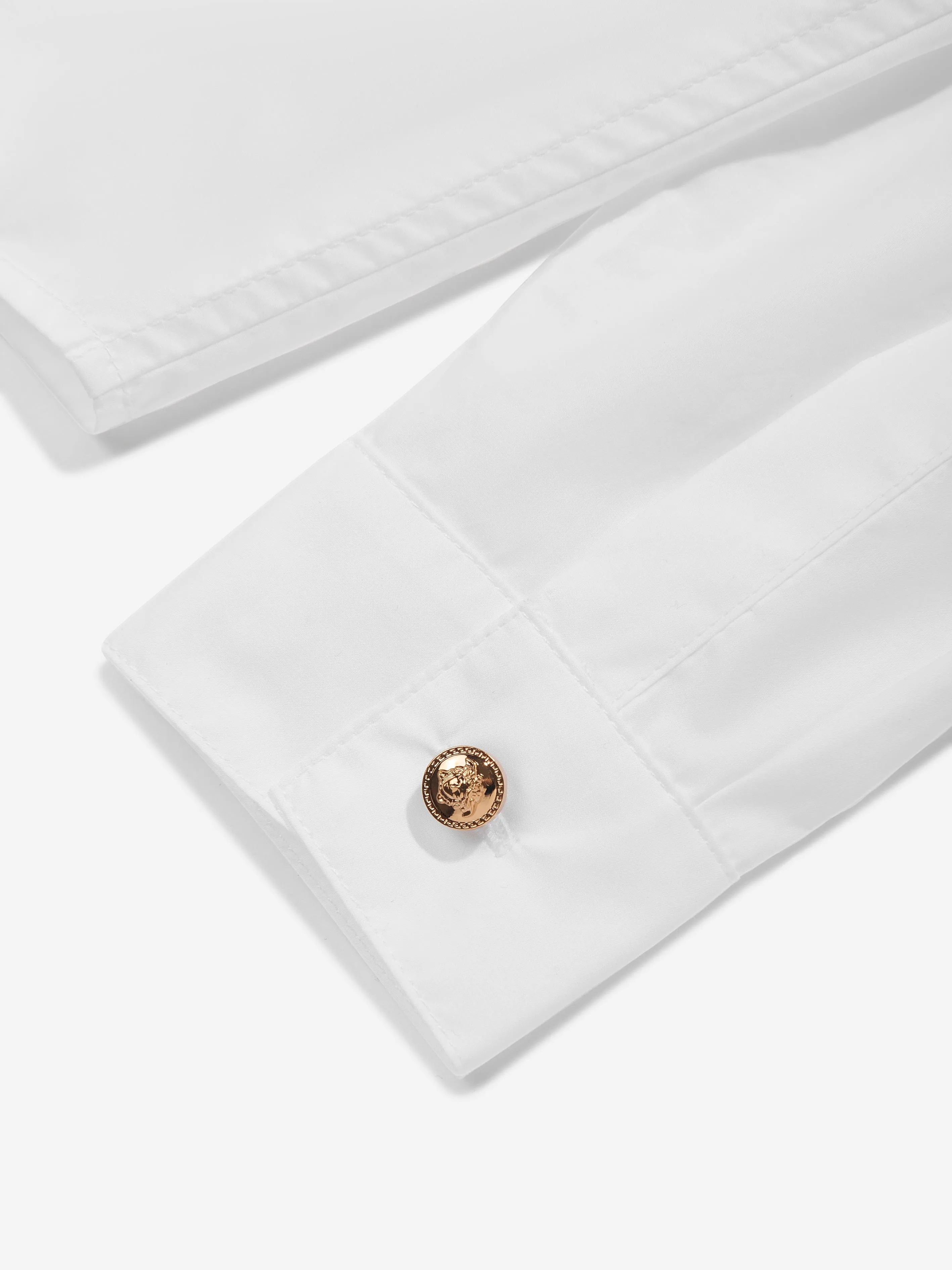 Versace Boys Medusa Logo Shirt in White