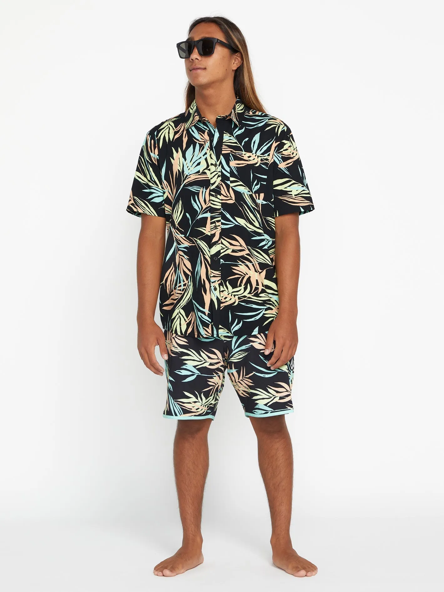 Volcom Bleeding Leaf Shirt Sleeve Shirt Black Volcom